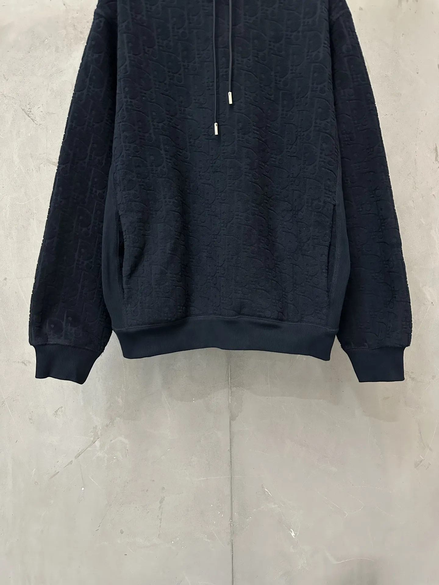 Oblique Jacquard Cotton-Terry Hoodie D33020513 — view 4