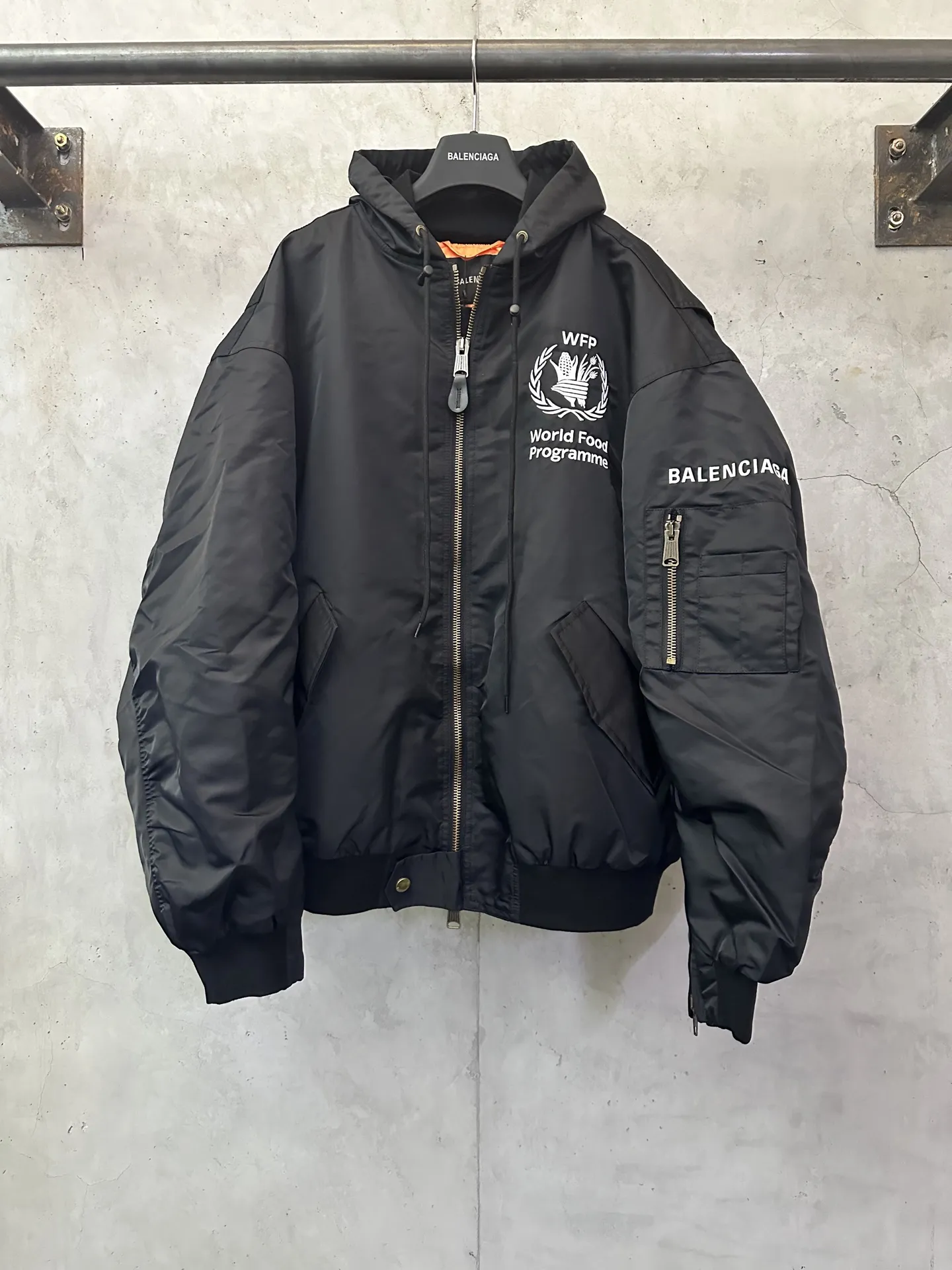 WFP Embroidered Hooded Bomber Jacket D47023723