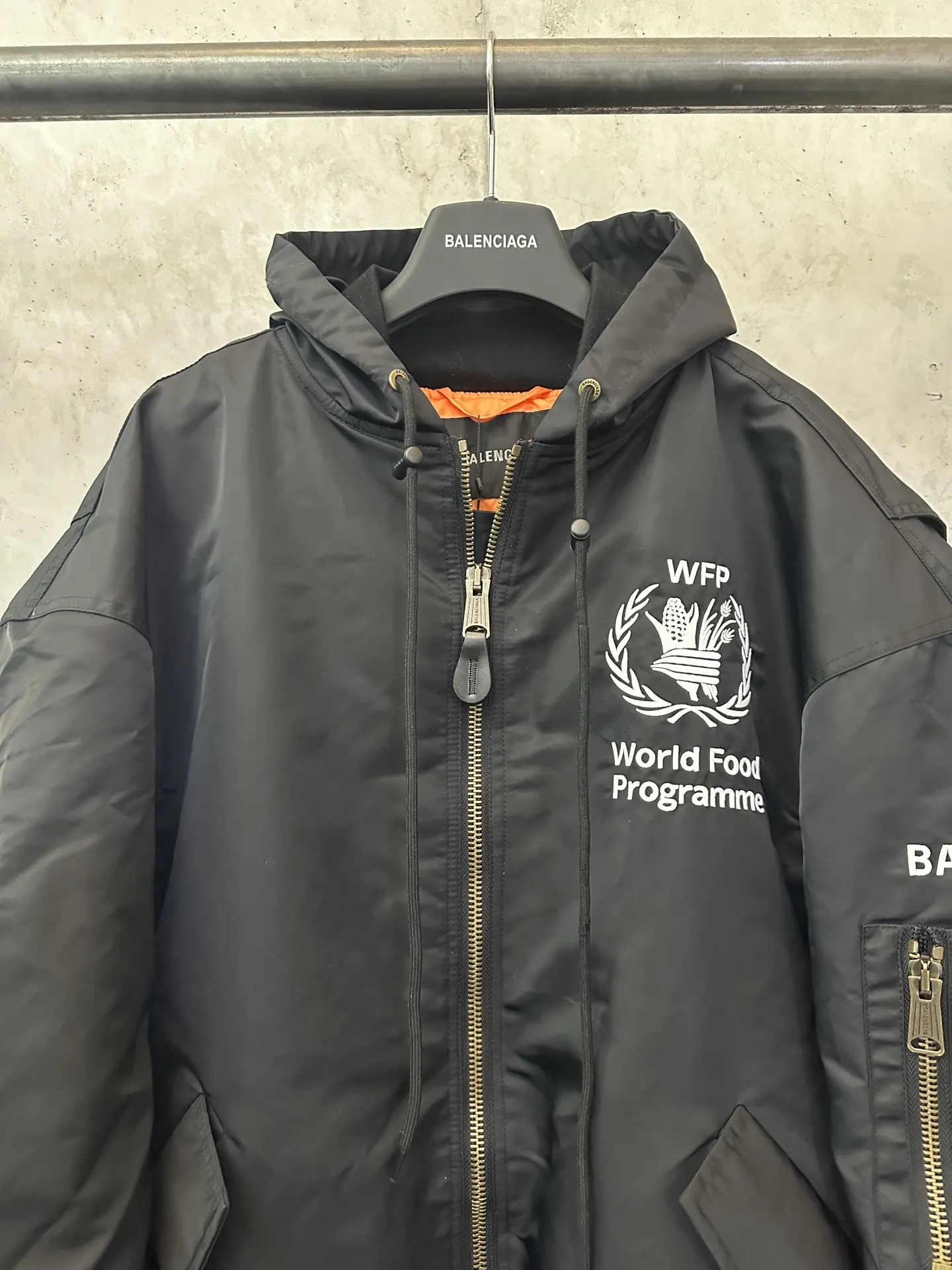 WFP Embroidered Hooded Bomber Jacket D47023723 — view 3