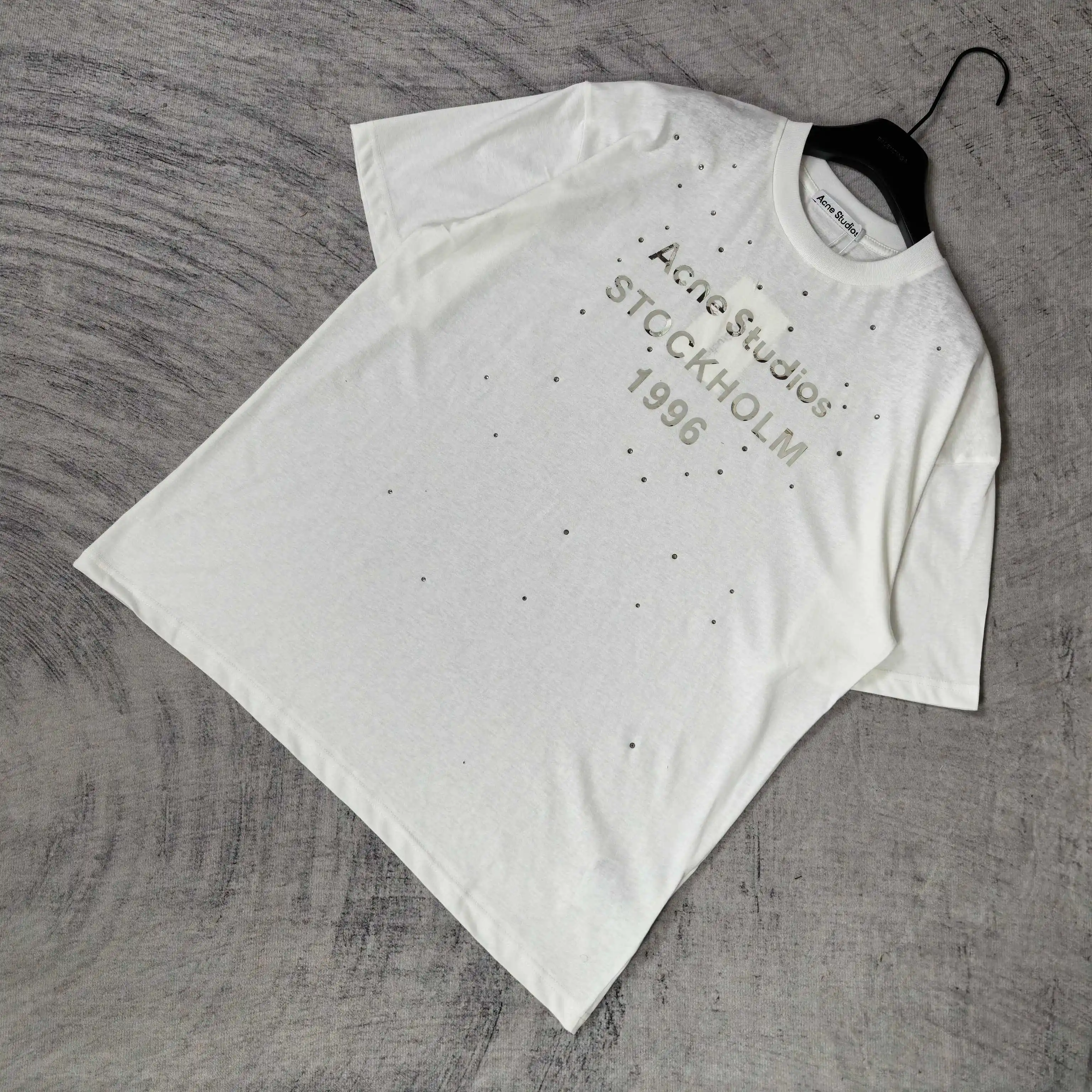 Acne Studios 1996 Rhinestone Logo T-Shirt D14023235 — view 4