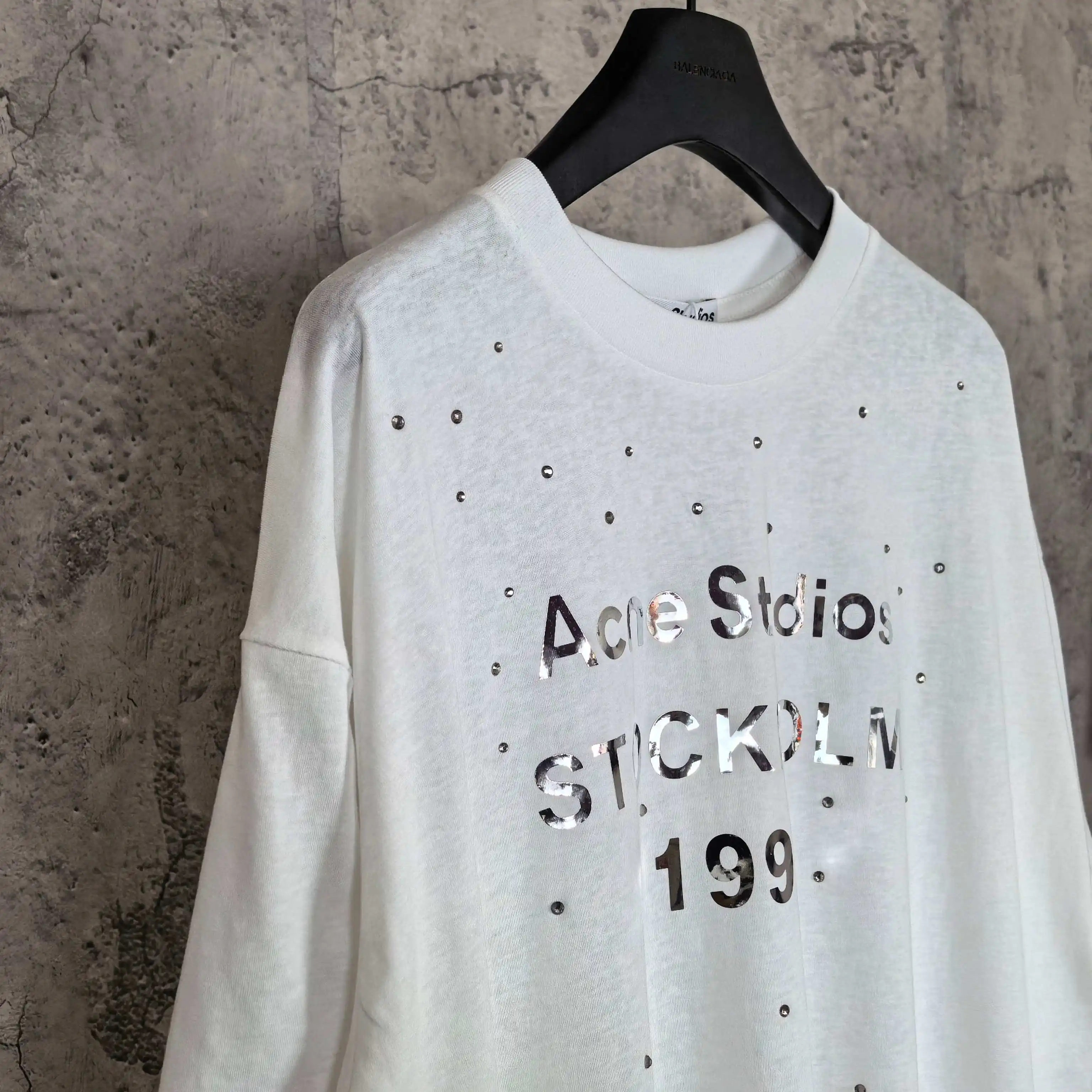 Acne Studios 1996 Rhinestone Logo T-Shirt D14023235 — view 7