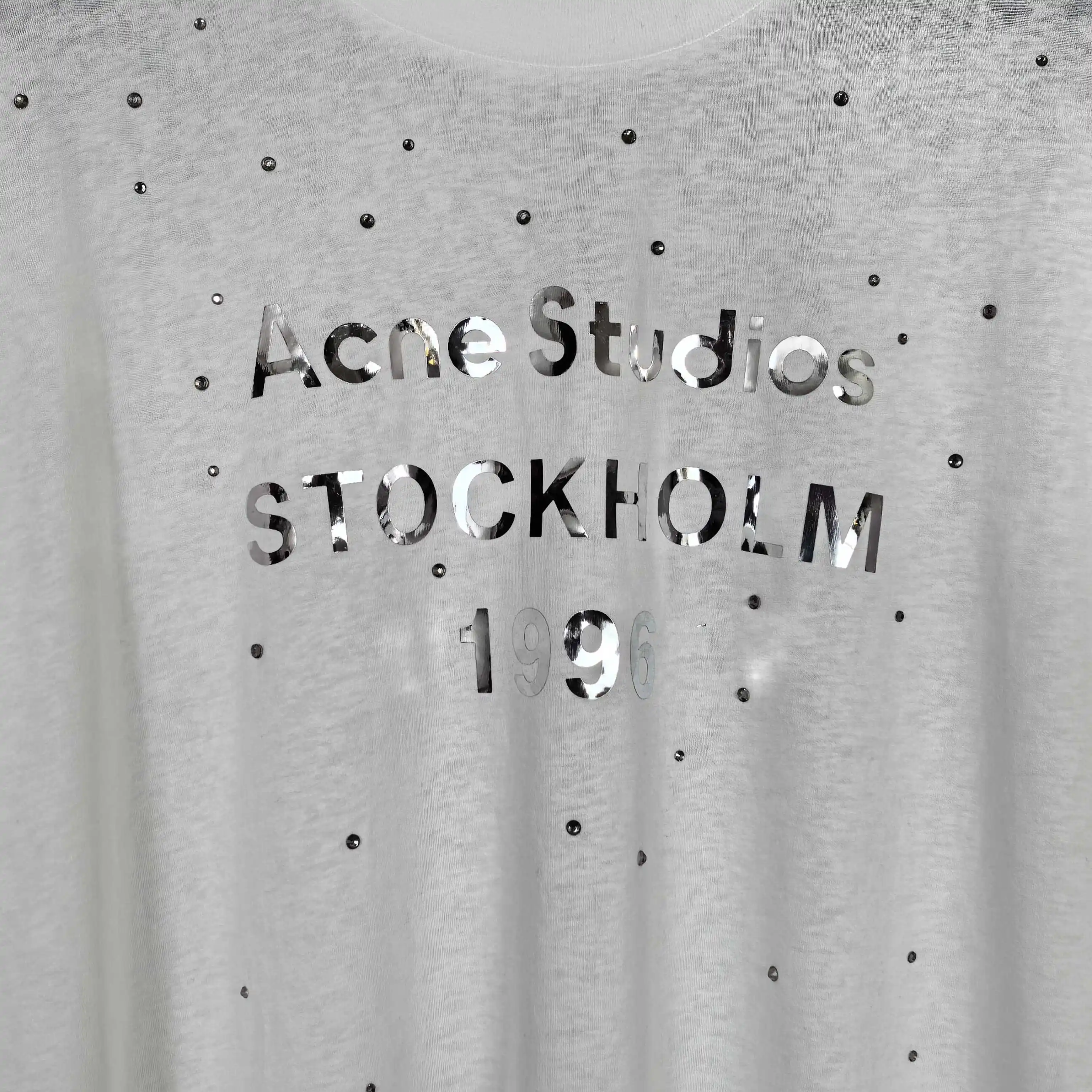 Acne Studios 1996 Rhinestone Logo T-Shirt D14023235 — view 8