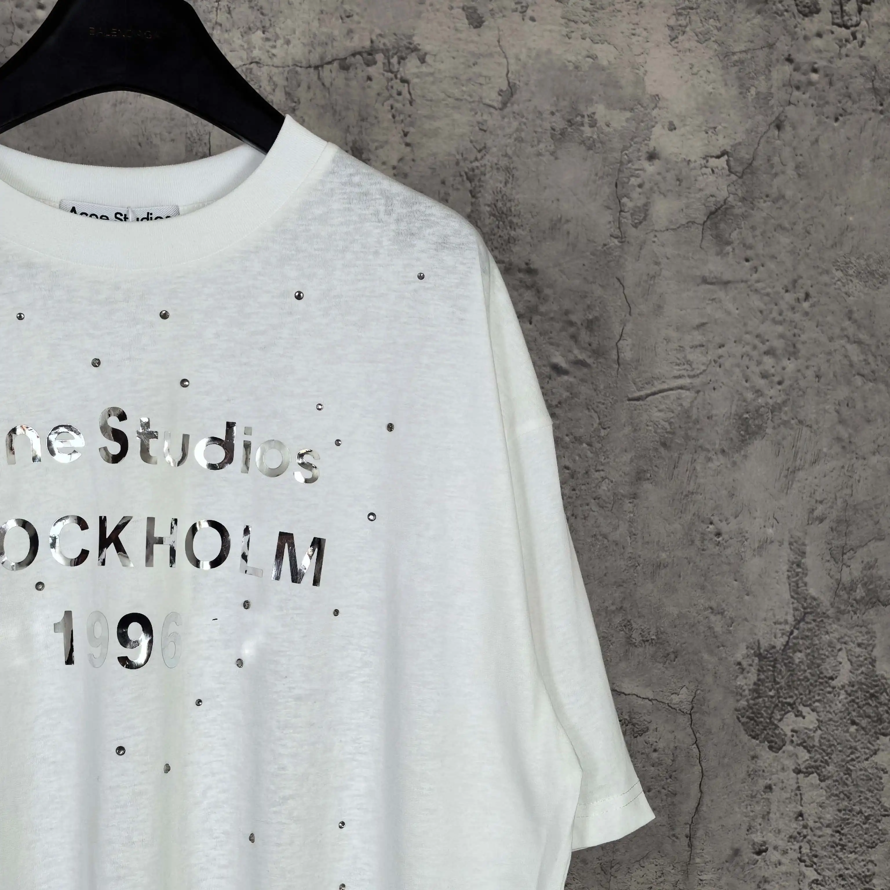 Acne Studios 1996 Rhinestone Logo T-Shirt D14023235 — view 9