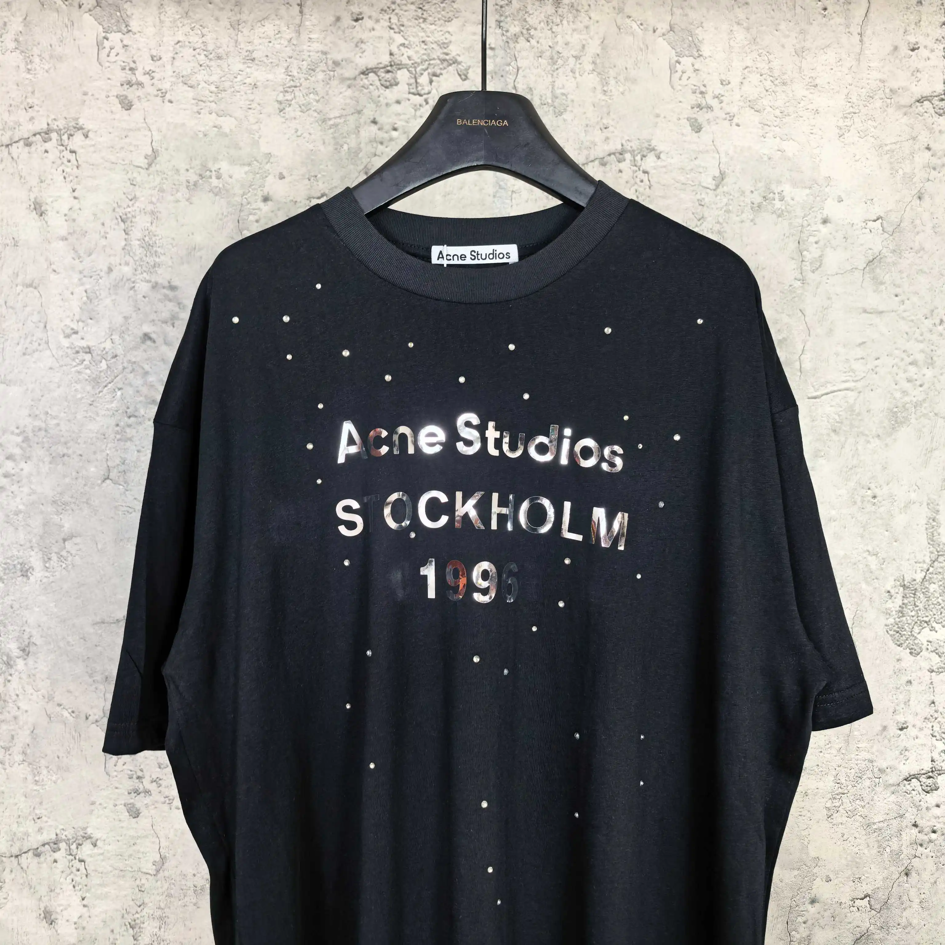 Acne Studios 1996 Rhinestone Logo T-Shirt D14023234 — view 3