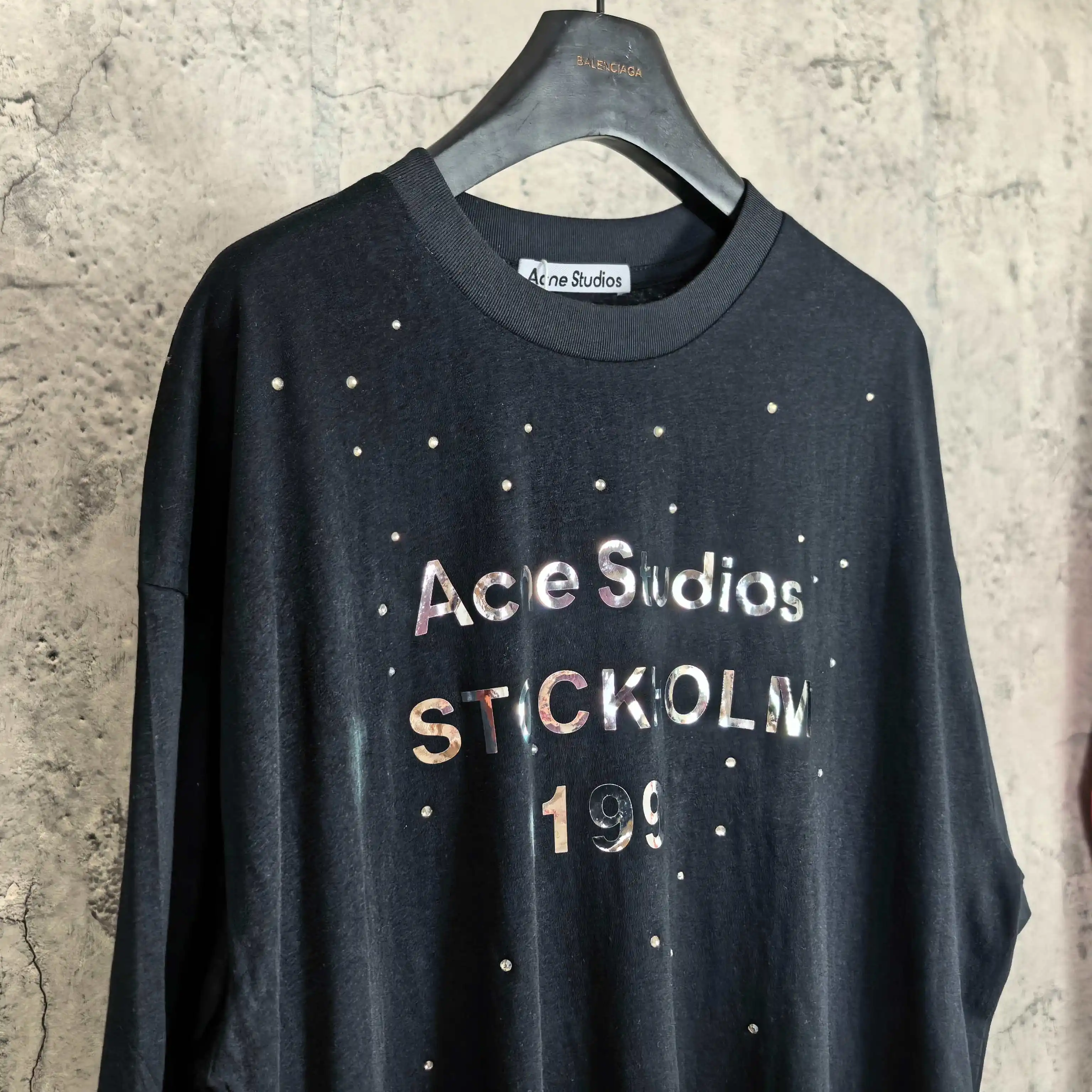 Acne Studios 1996 Rhinestone Logo T-Shirt D14023234 — view 7