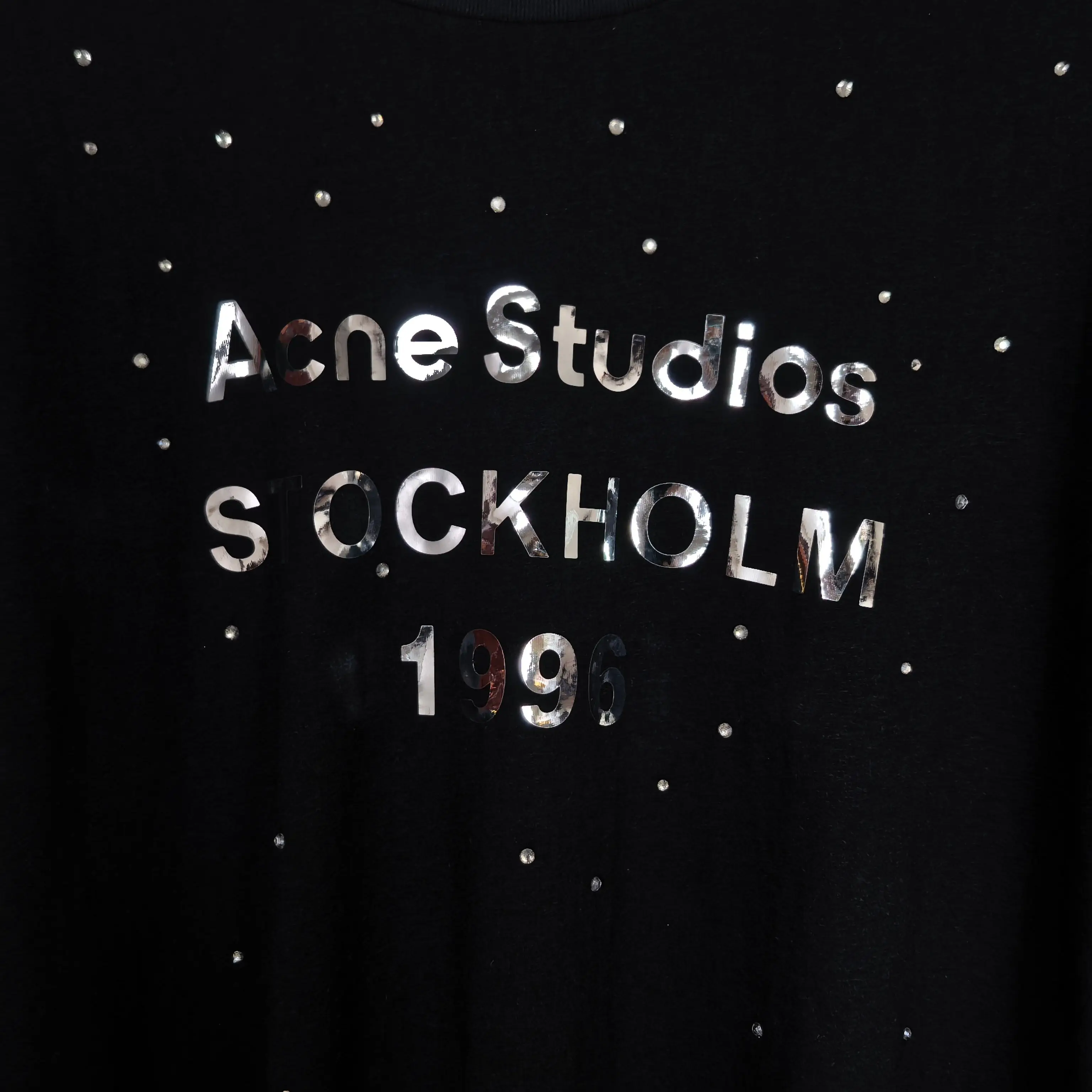 Acne Studios 1996 Rhinestone Logo T-Shirt D14023234 — view 8