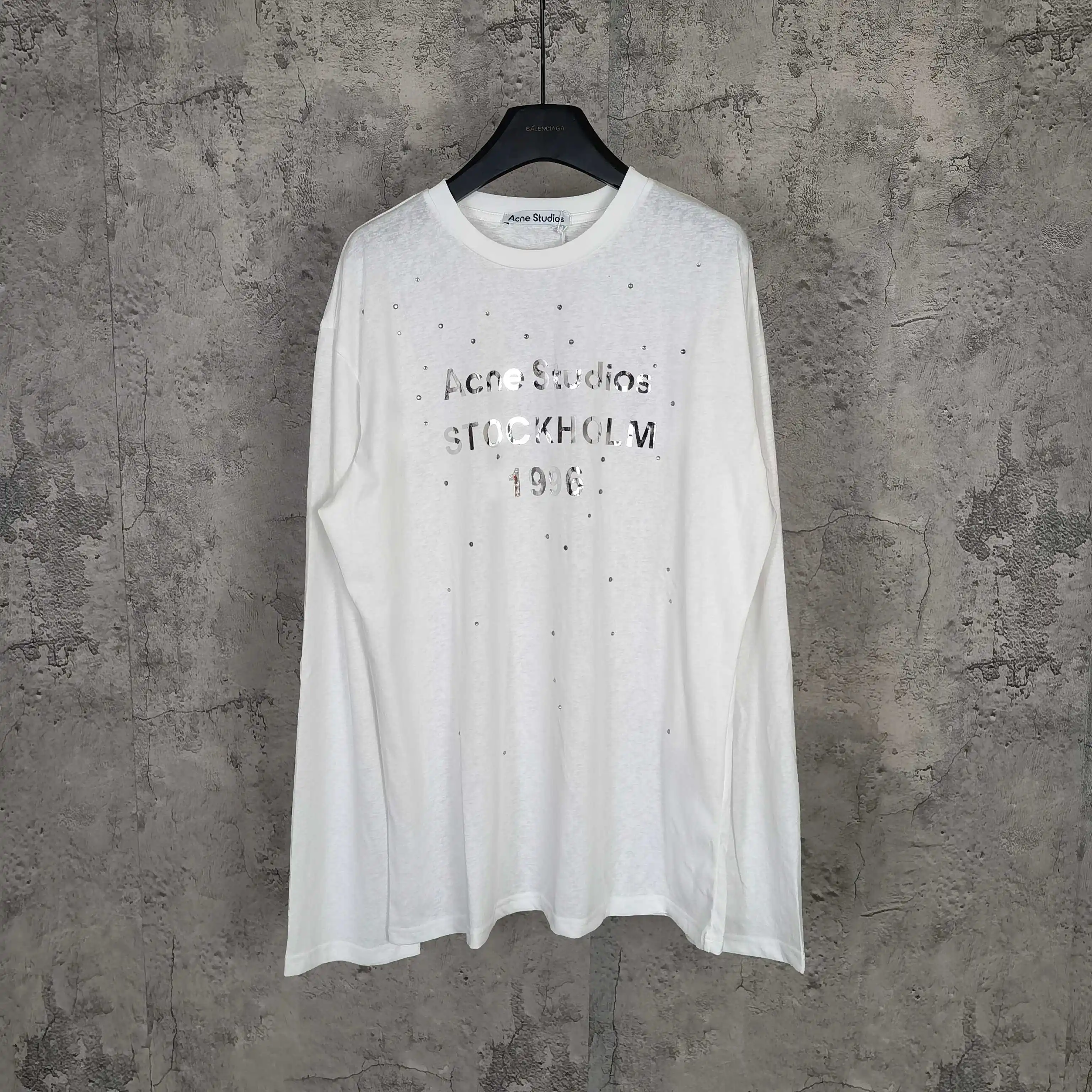 1996 Rhinestone Logo Long-Sleeve T-Shirt D14523237