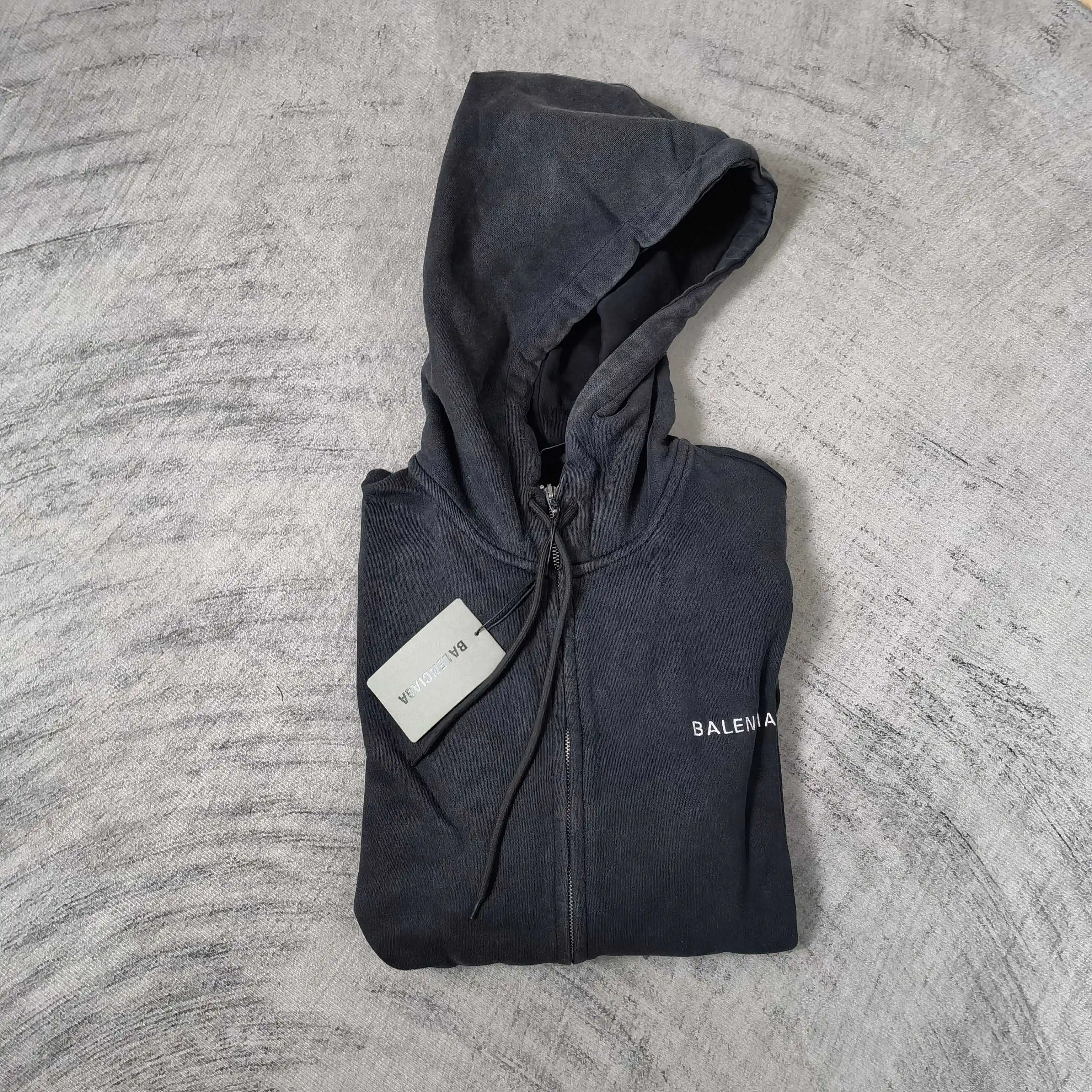 Oversized Embroidered Zip-Up Hoodie D24023164 — view 12