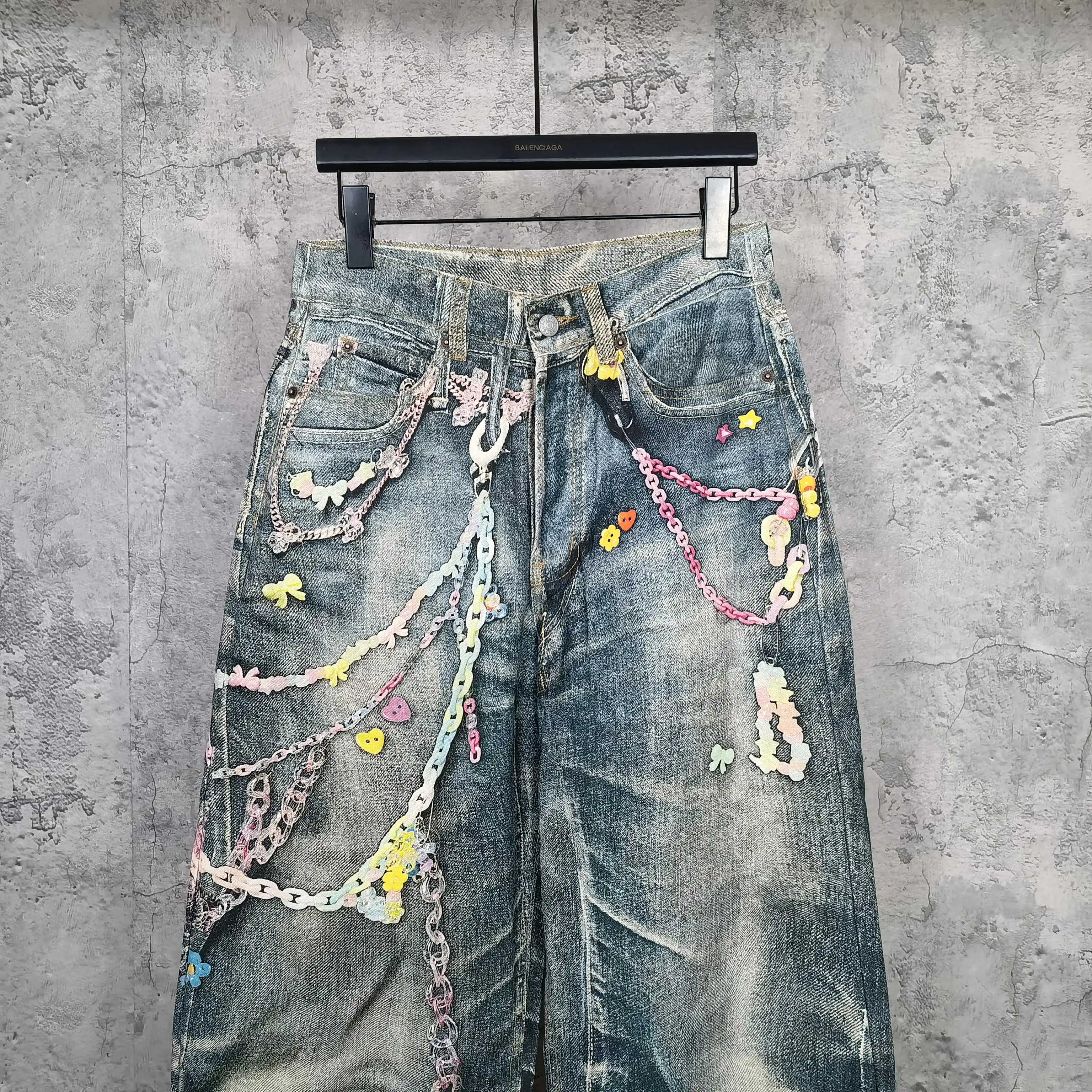 1981 Trompe L'oeil Candy Print Wide-Leg Jeans D25523201 — view 3