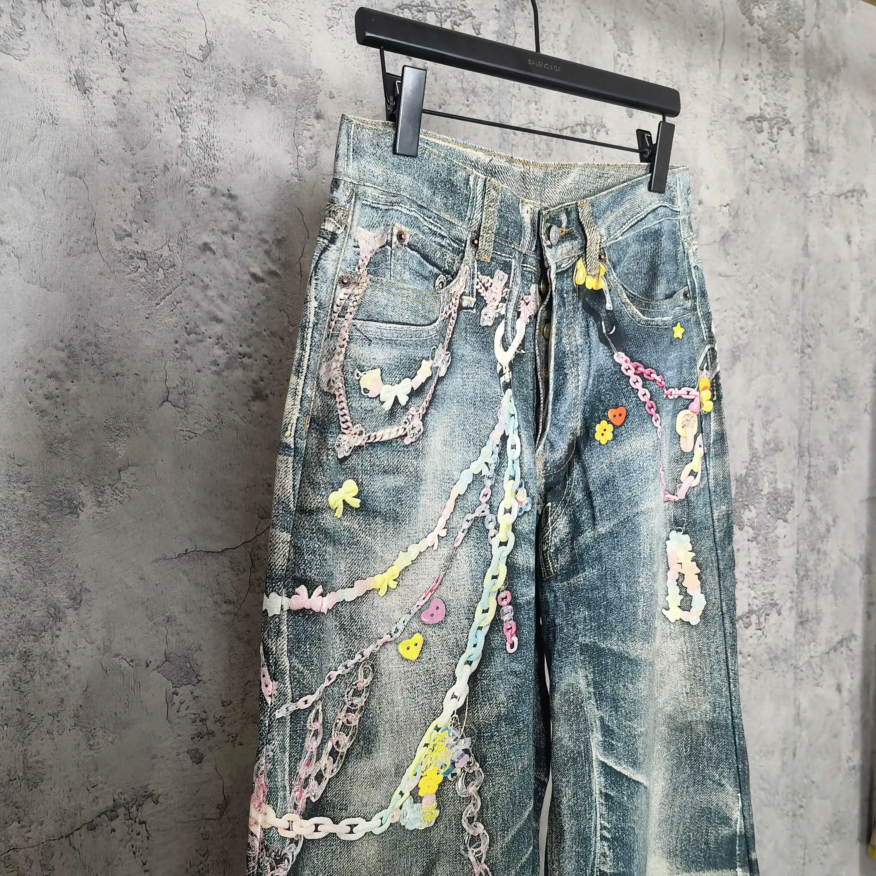 1981 Trompe L'oeil Candy Print Wide-Leg Jeans D25523201 — view 6