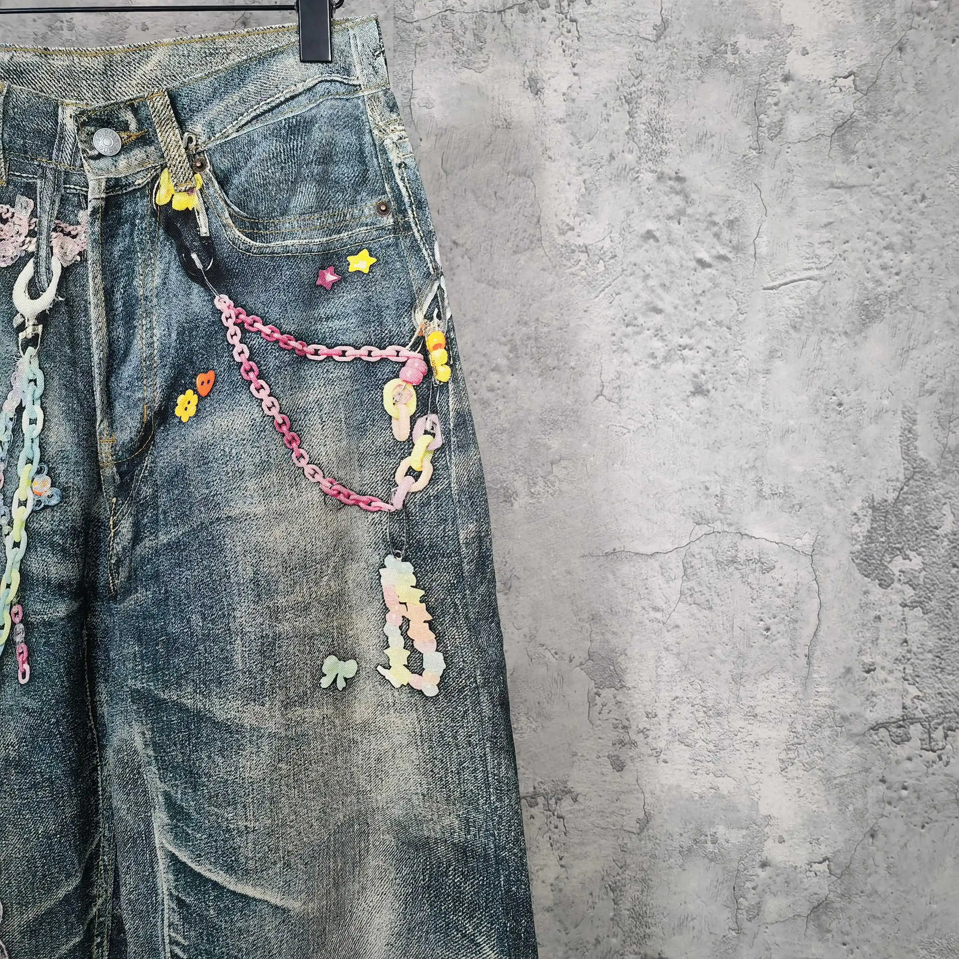 1981 Trompe L'oeil Candy Print Wide-Leg Jeans D25523201 — view 8
