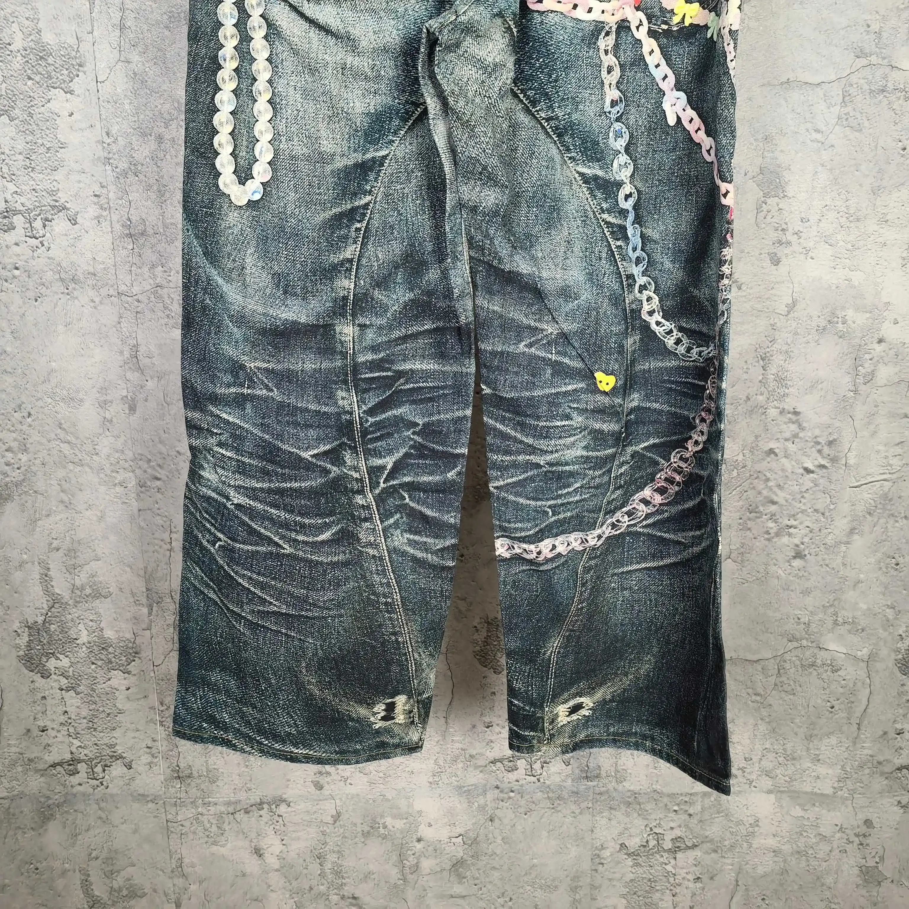 1981 Trompe L'oeil Candy Print Wide-Leg Jeans D25523201 — view 10