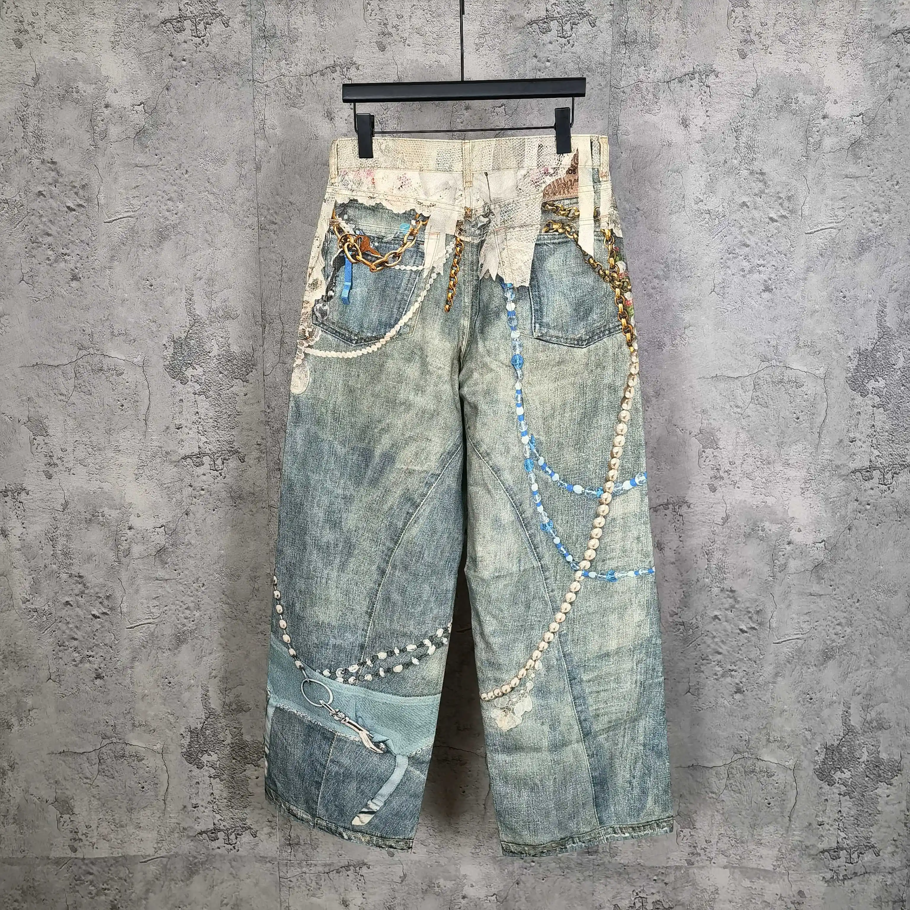 1981 Trompe L'oeil Print Wide-Leg Jeans D25523248 — view 2