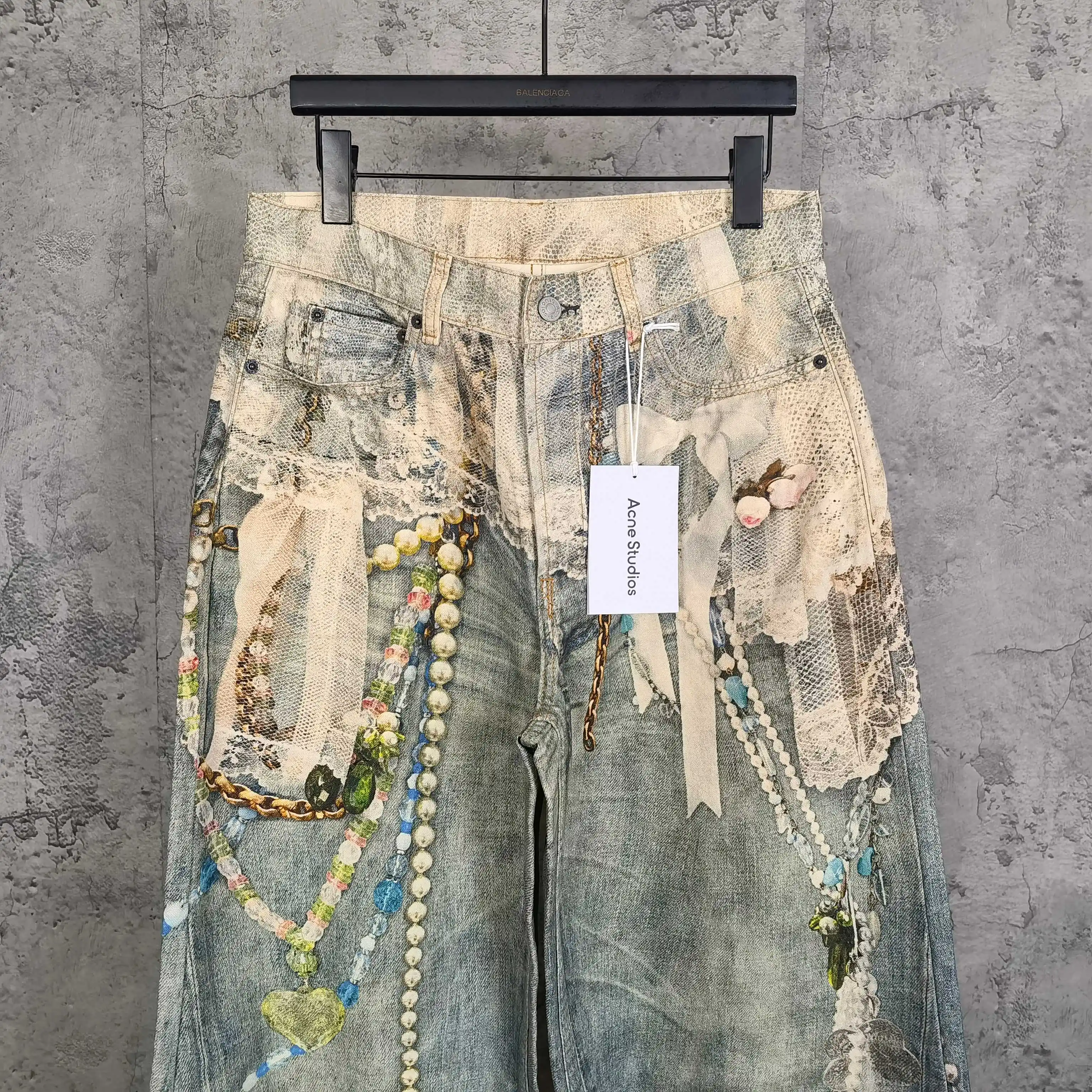 1981 Trompe L'oeil Print Wide-Leg Jeans D25523248 — view 3