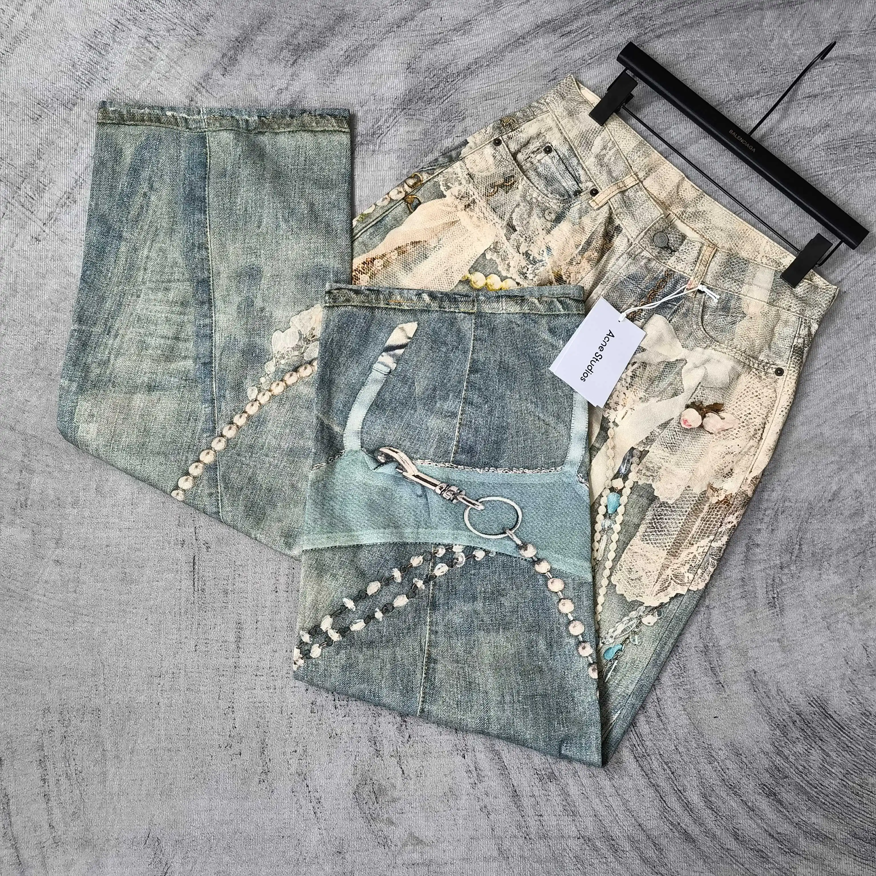 1981 Trompe L'oeil Print Wide-Leg Jeans D25523248 — view 4