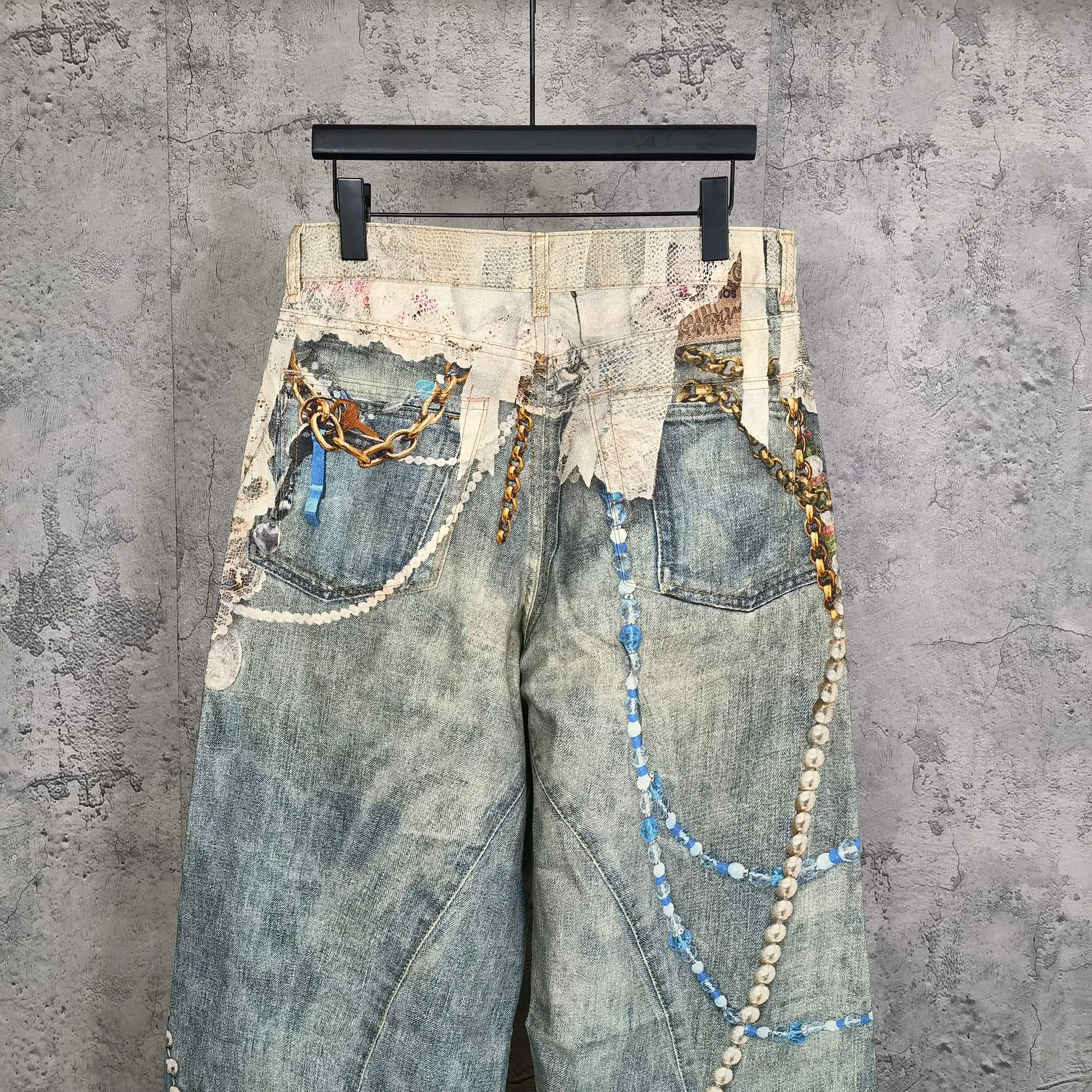 1981 Trompe L'oeil Print Wide-Leg Jeans D25523248 — view 6