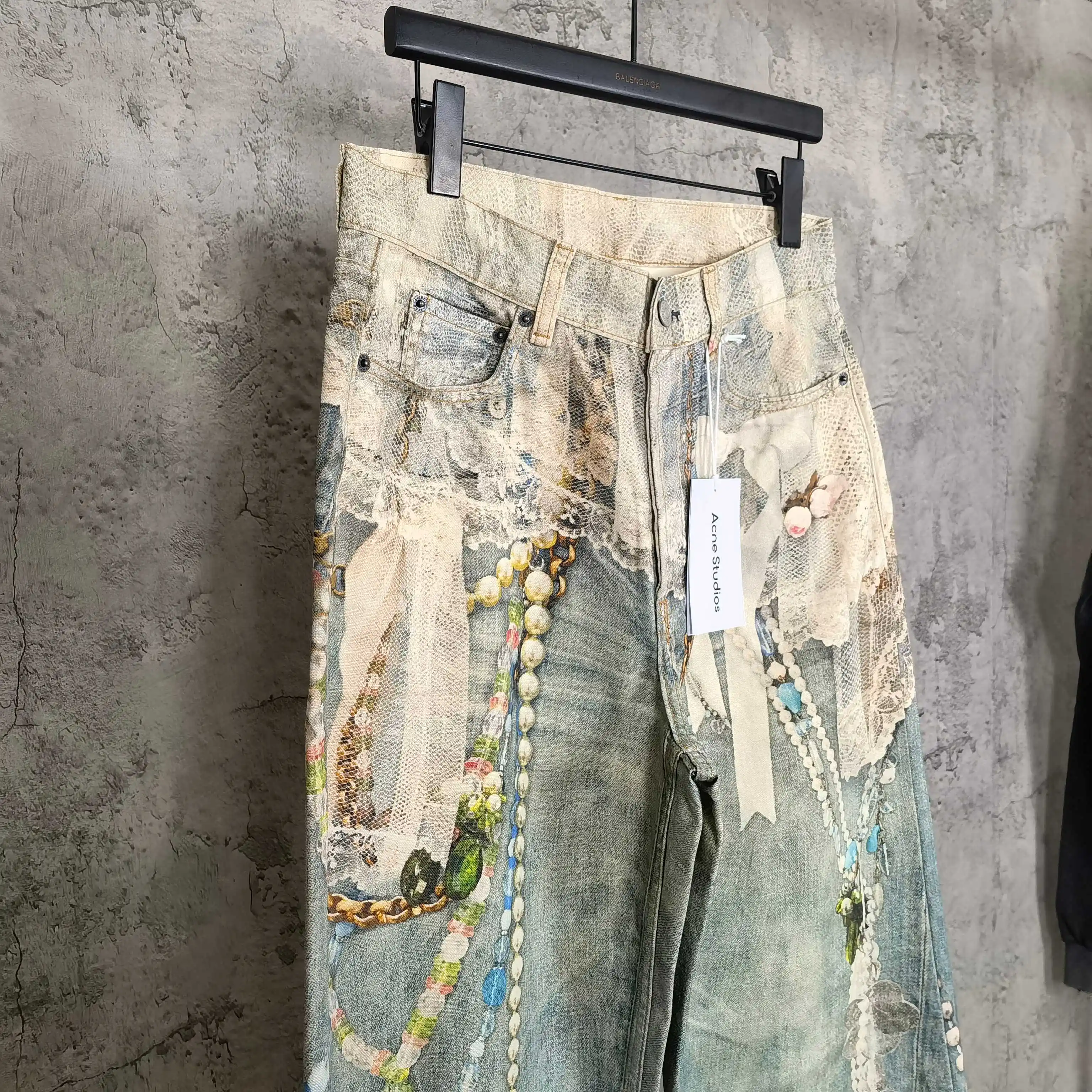 1981 Trompe L'oeil Print Wide-Leg Jeans D25523248 — view 7