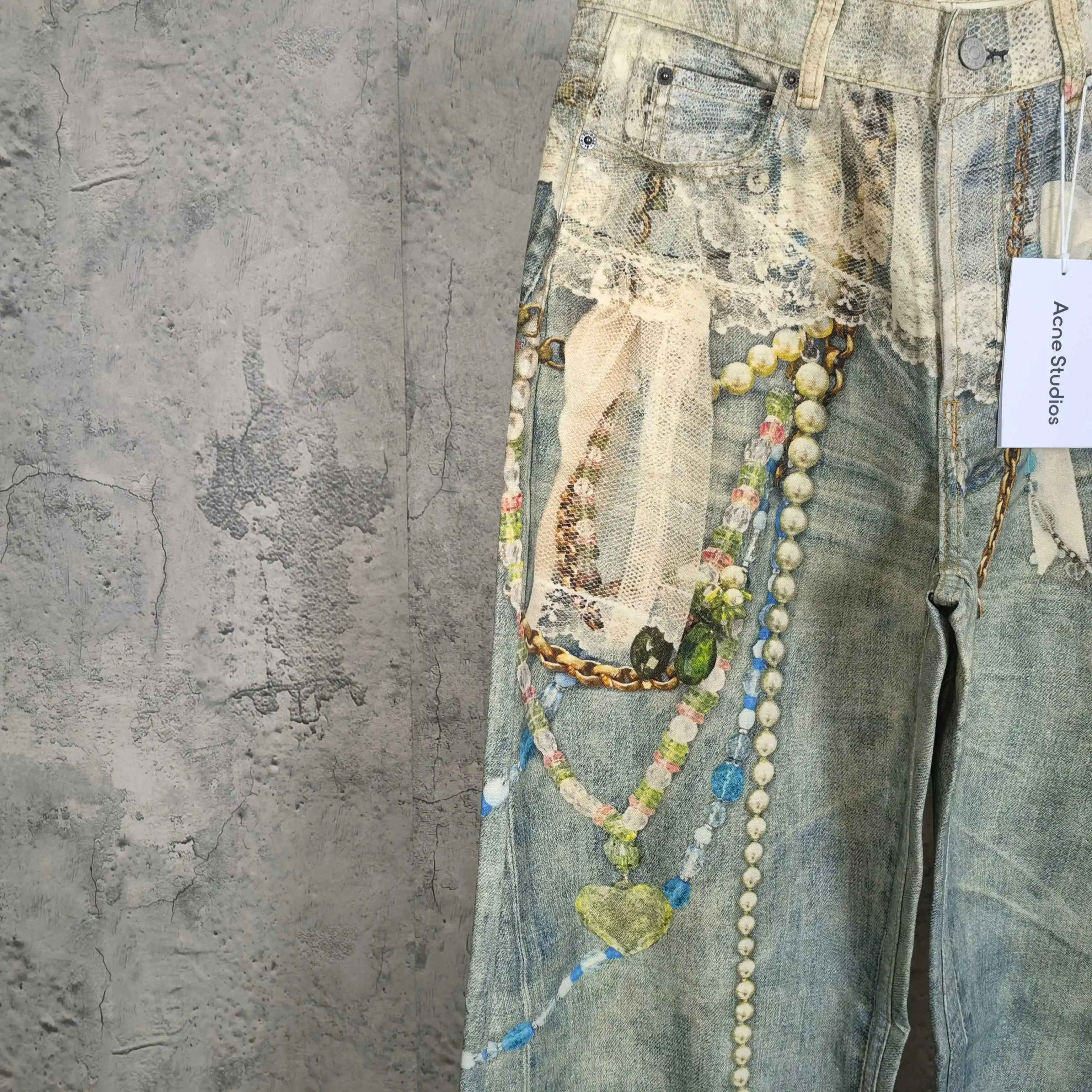1981 Trompe L'oeil Print Wide-Leg Jeans D25523248 — view 8