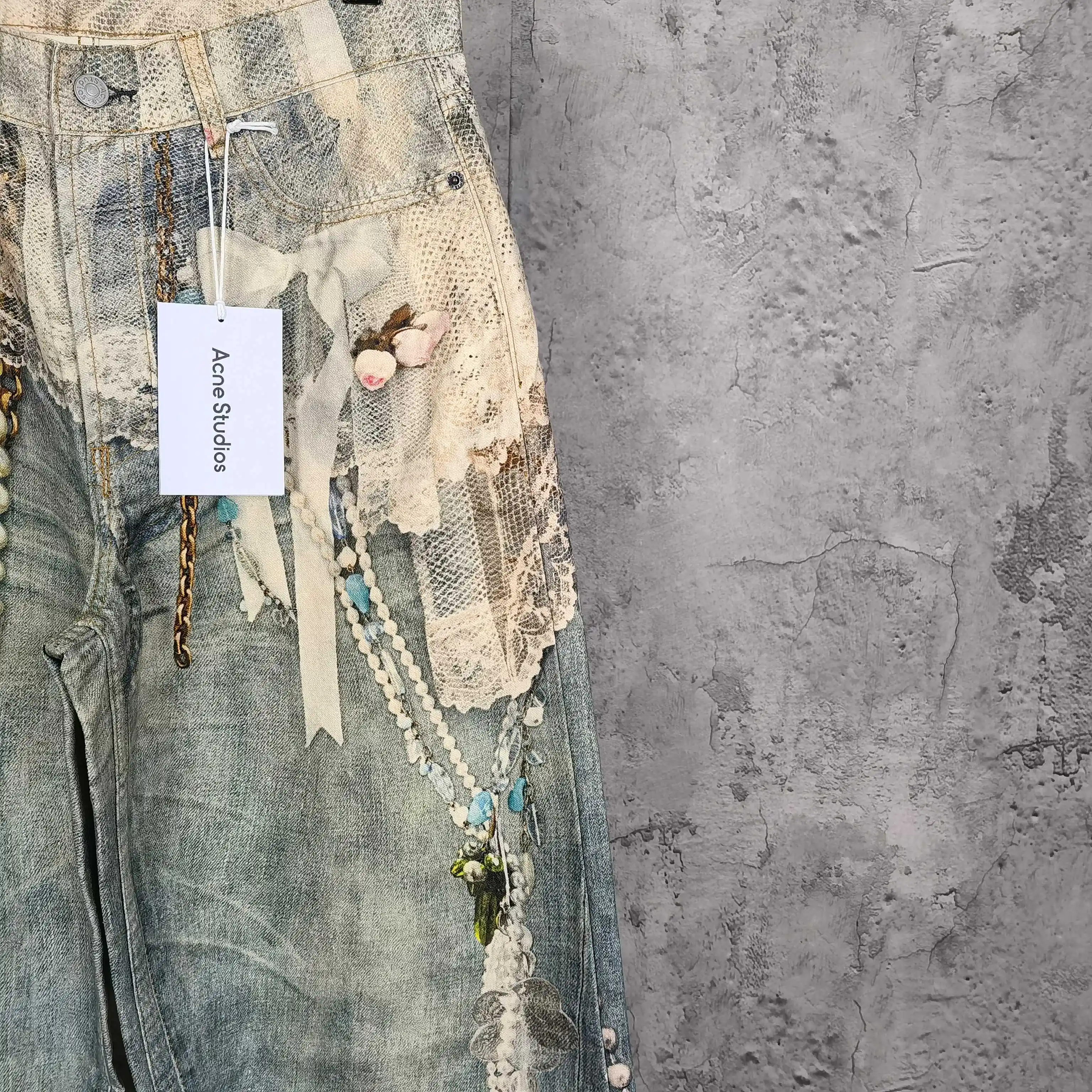 1981 Trompe L'oeil Print Wide-Leg Jeans D25523248 — view 9