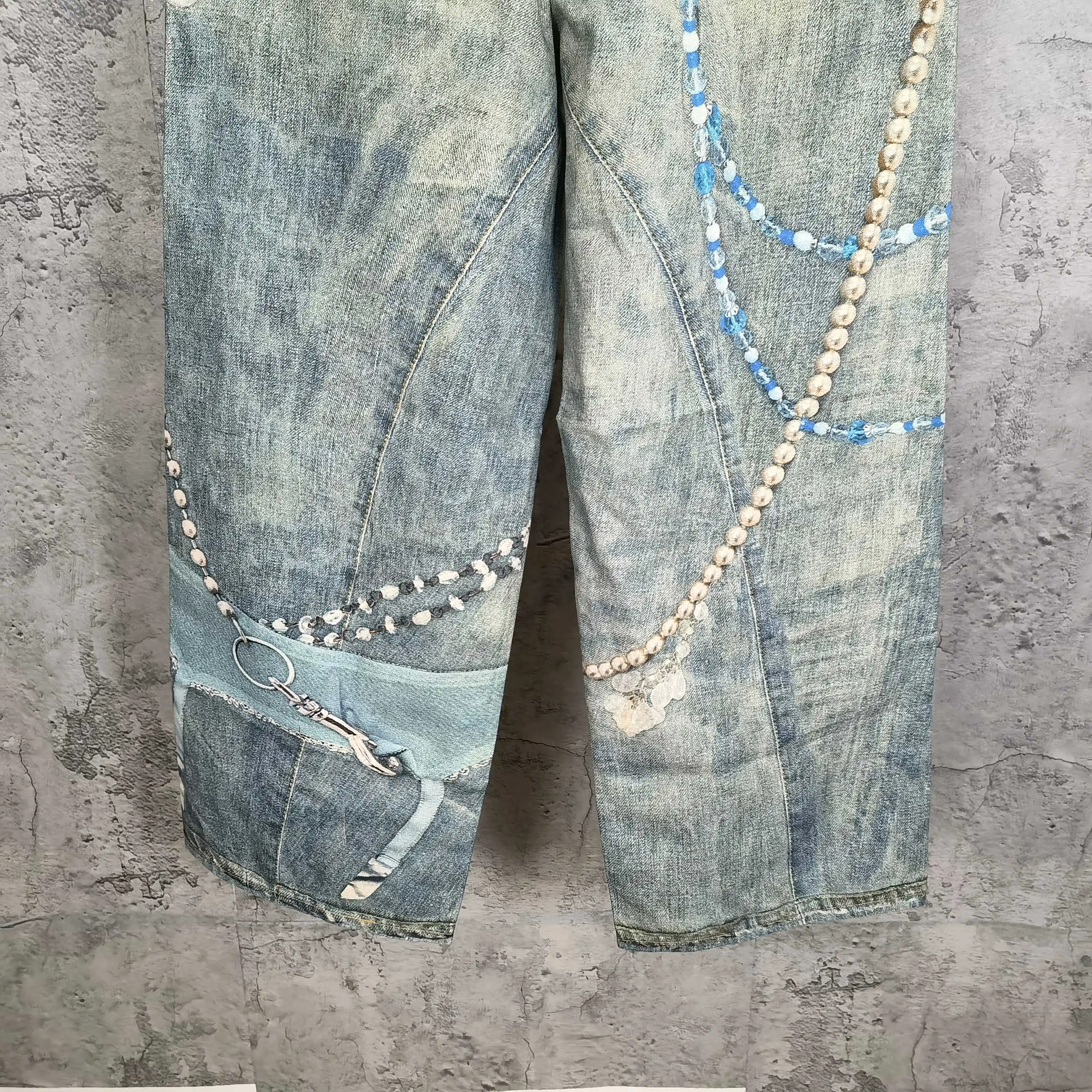 1981 Trompe L'oeil Print Wide-Leg Jeans D25523248 — view 11
