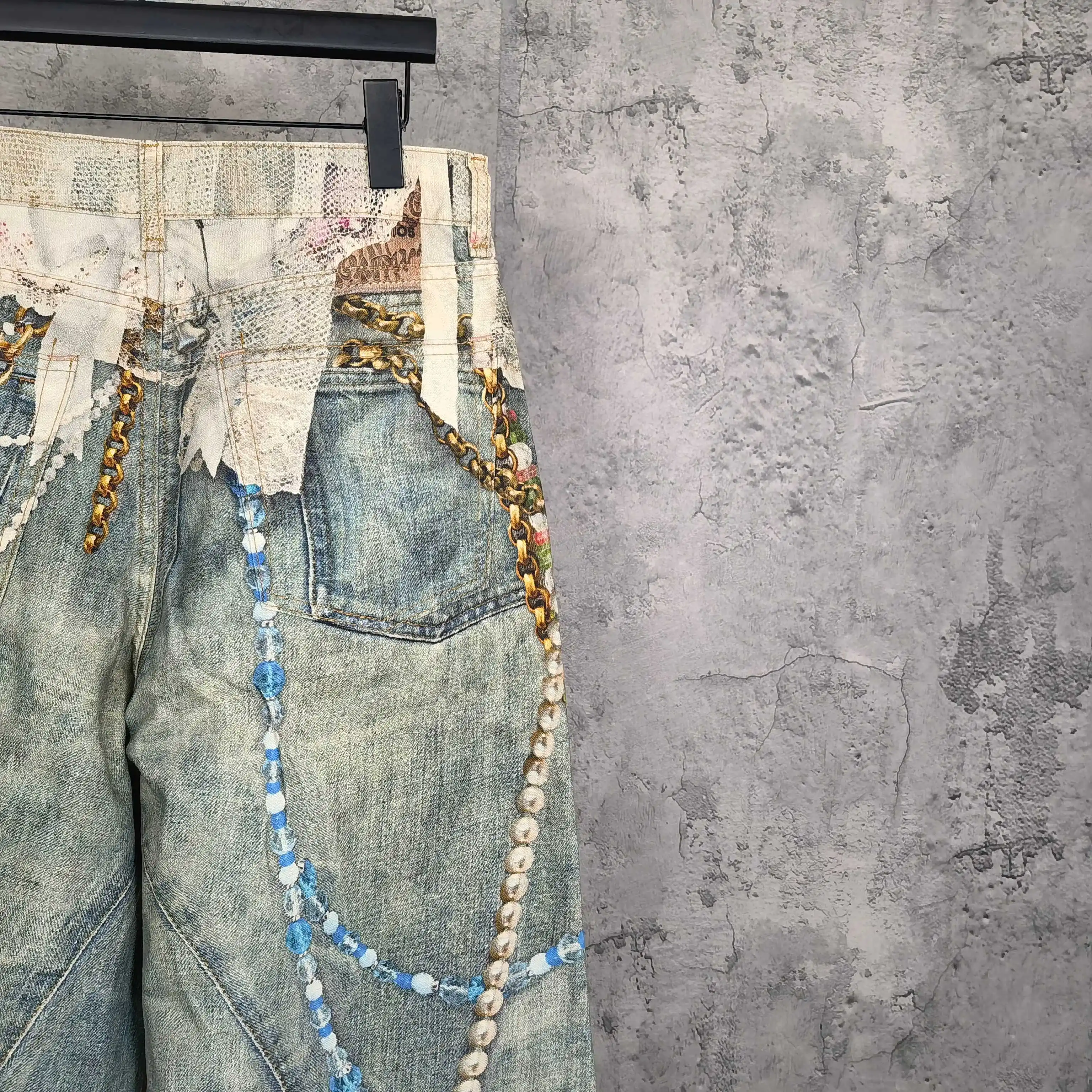 1981 Trompe L'oeil Print Wide-Leg Jeans D25523248 — view 13