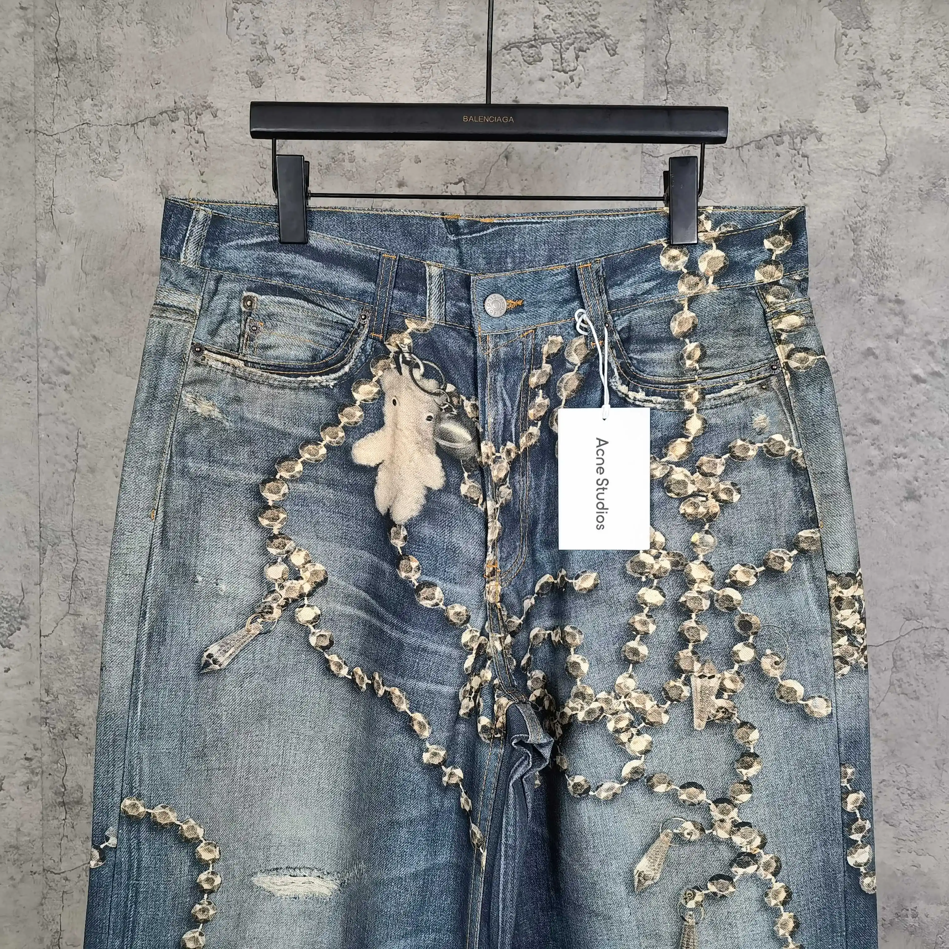 1981 Trompe L'oeil Print Wide-Leg Jeans D26023244 — view 3