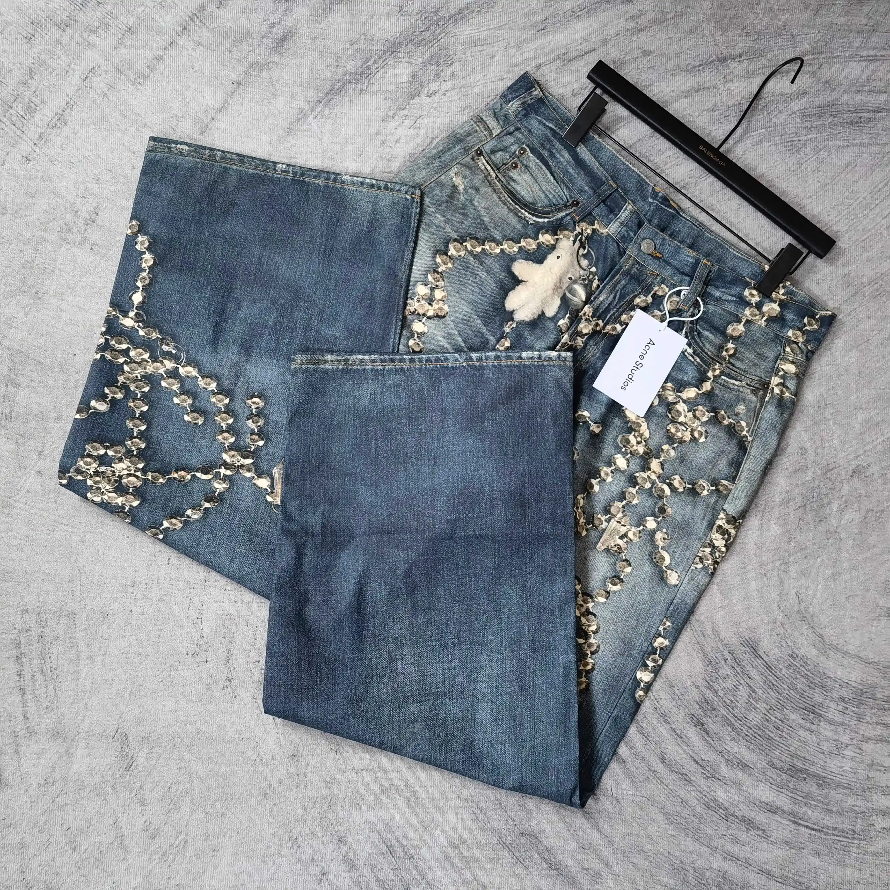1981 Trompe L'oeil Print Wide-Leg Jeans D26023244 — view 4