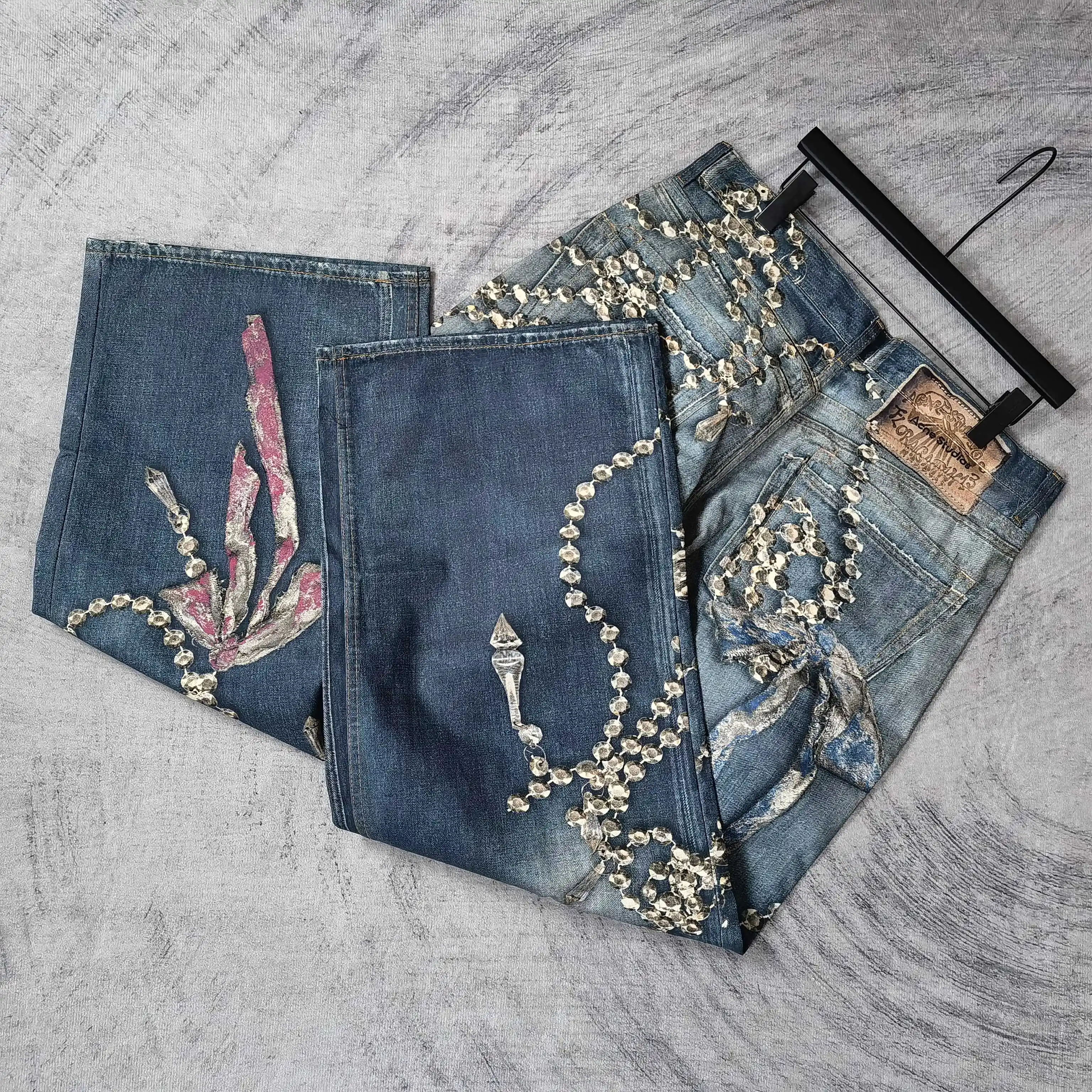 1981 Trompe L'oeil Print Wide-Leg Jeans D26023244 — view 5