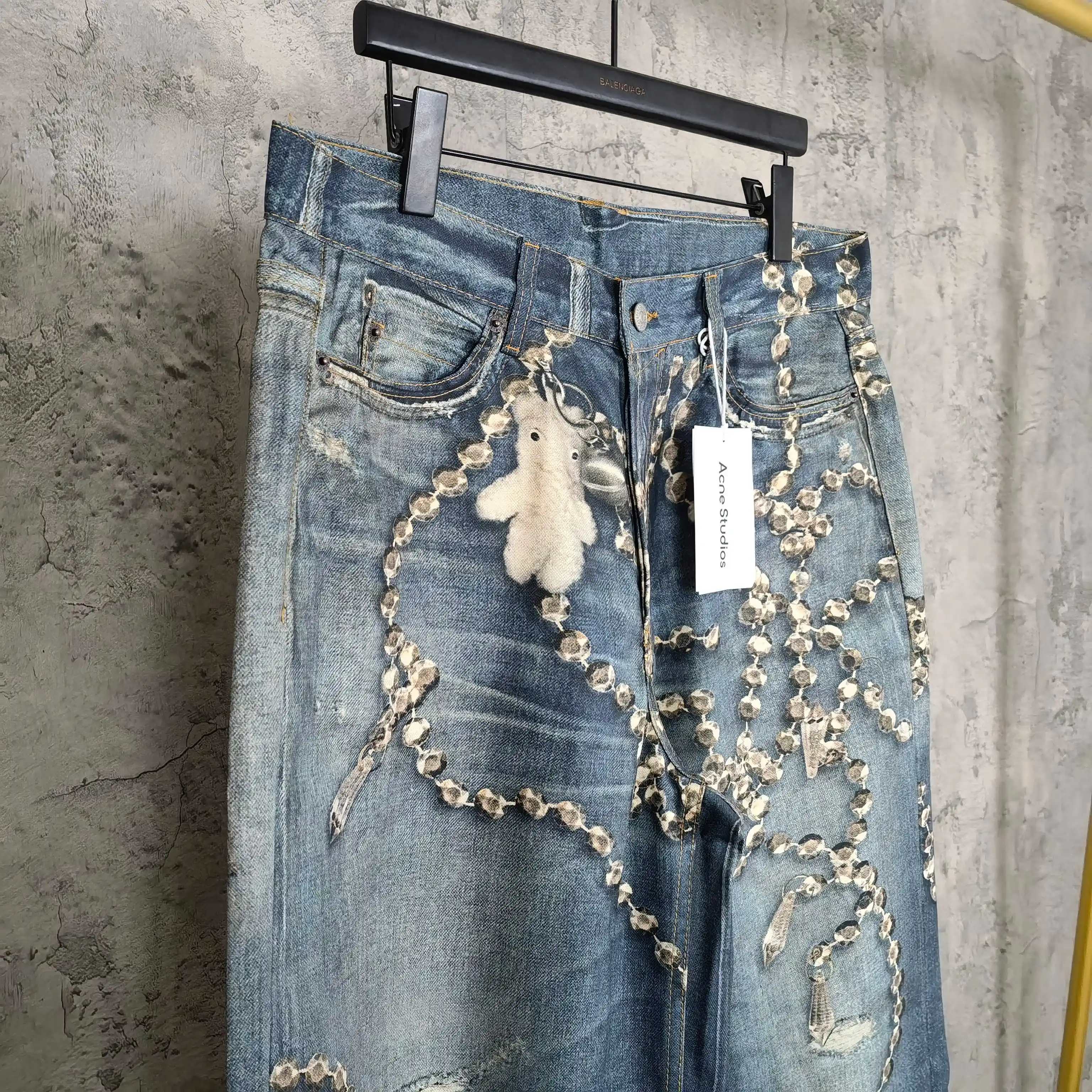 1981 Trompe L'oeil Print Wide-Leg Jeans D26023244 — view 8