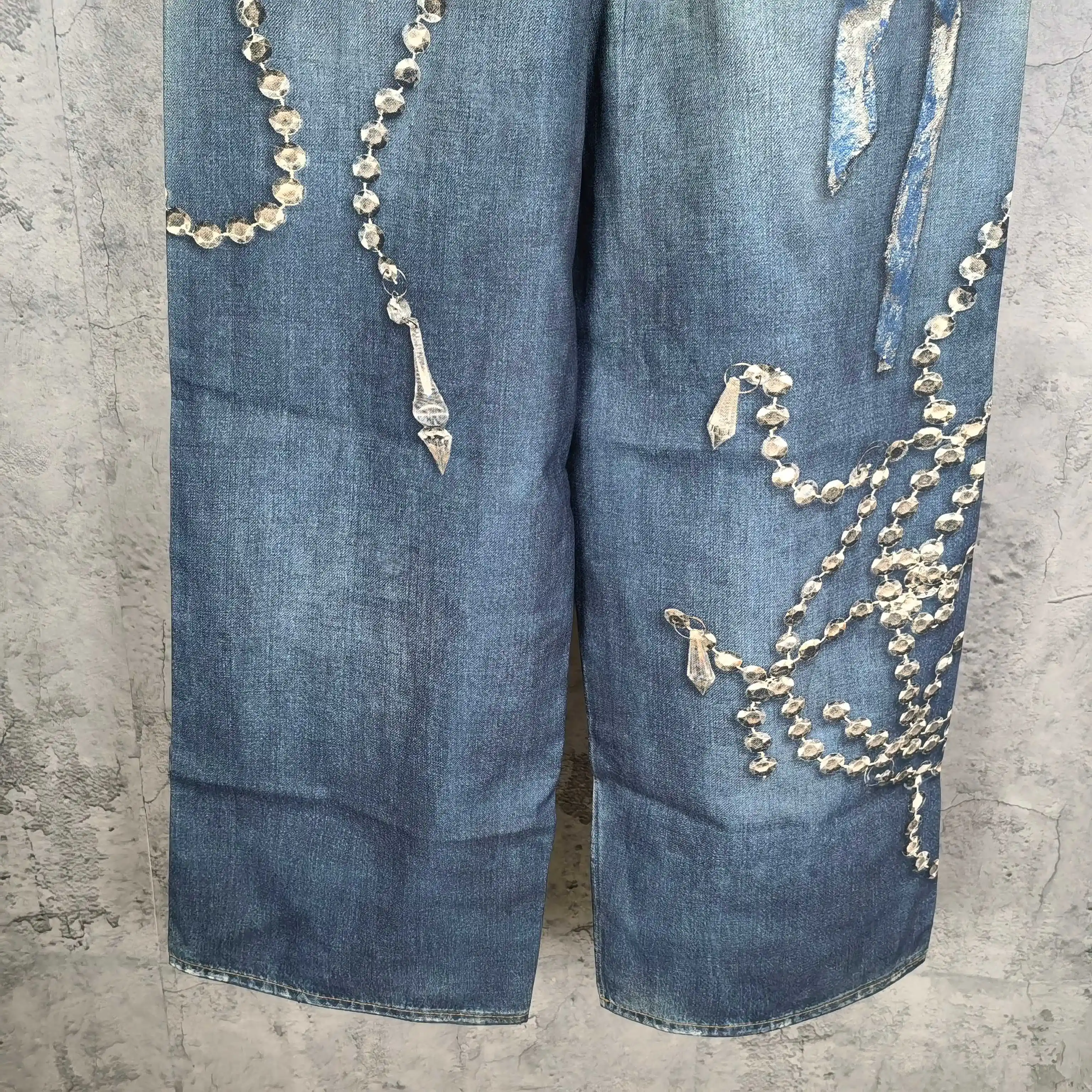 1981 Trompe L'oeil Print Wide-Leg Jeans D26023244 — view 9