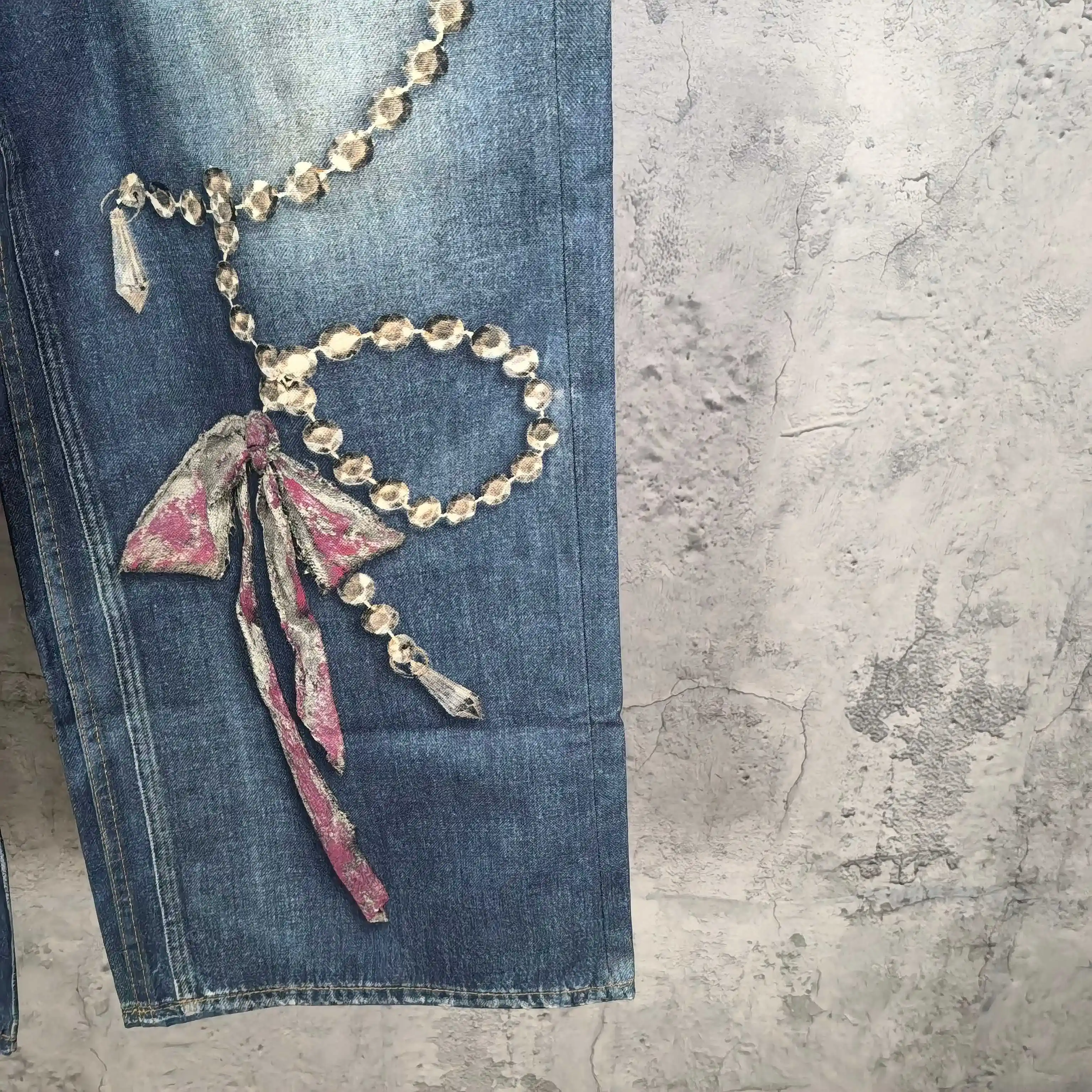 1981 Trompe L'oeil Print Wide-Leg Jeans D26023244 — view 12