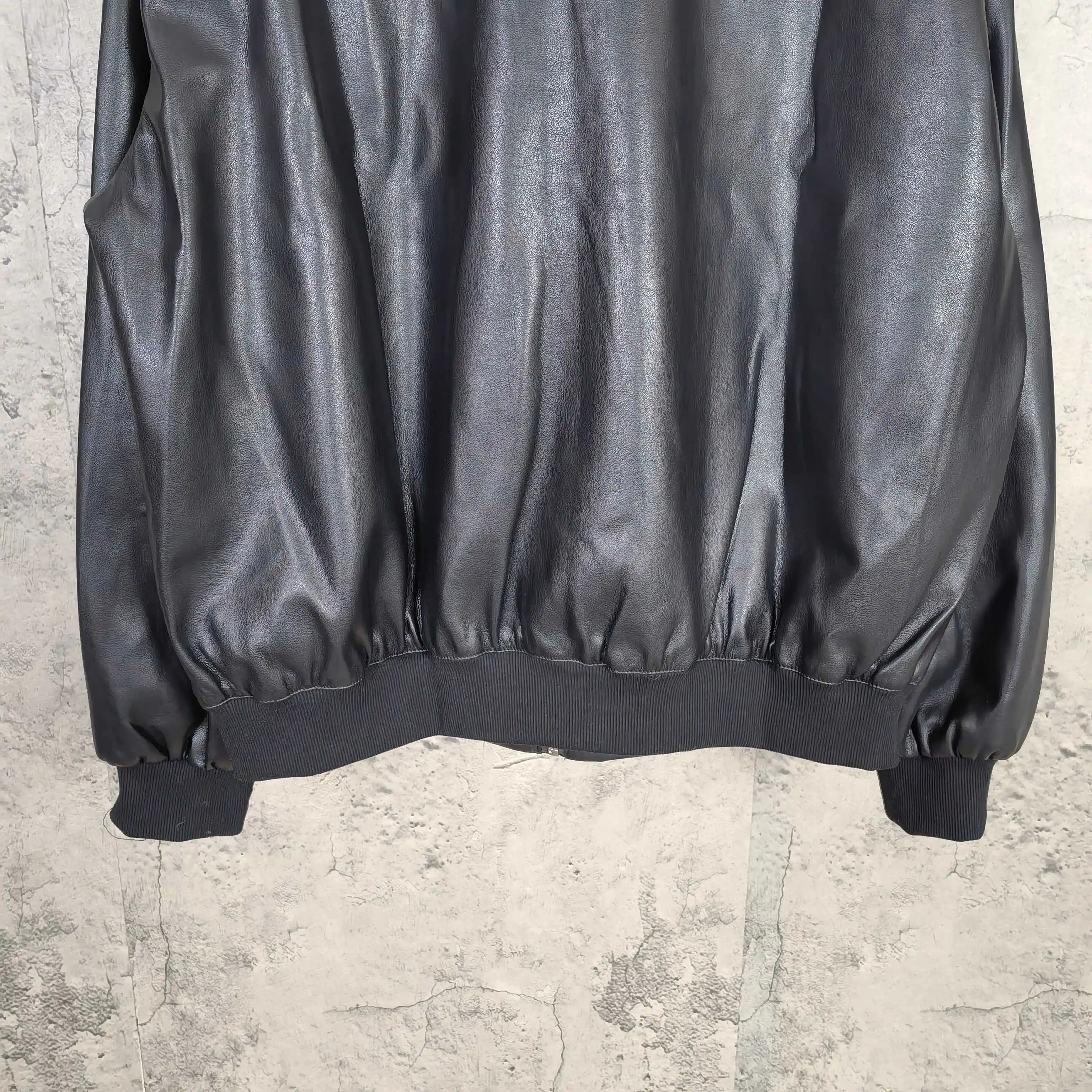 Layered Volume Embroidered Faux-Leather Bomber Jacket D31023166 — view 15