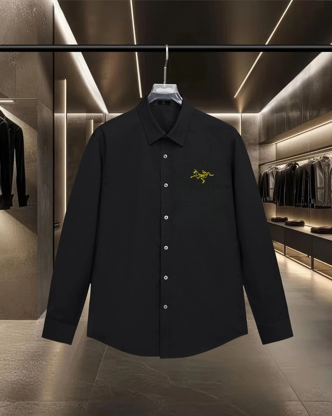 Logo-Embroidered Long-Sleeve Shirt D17811300