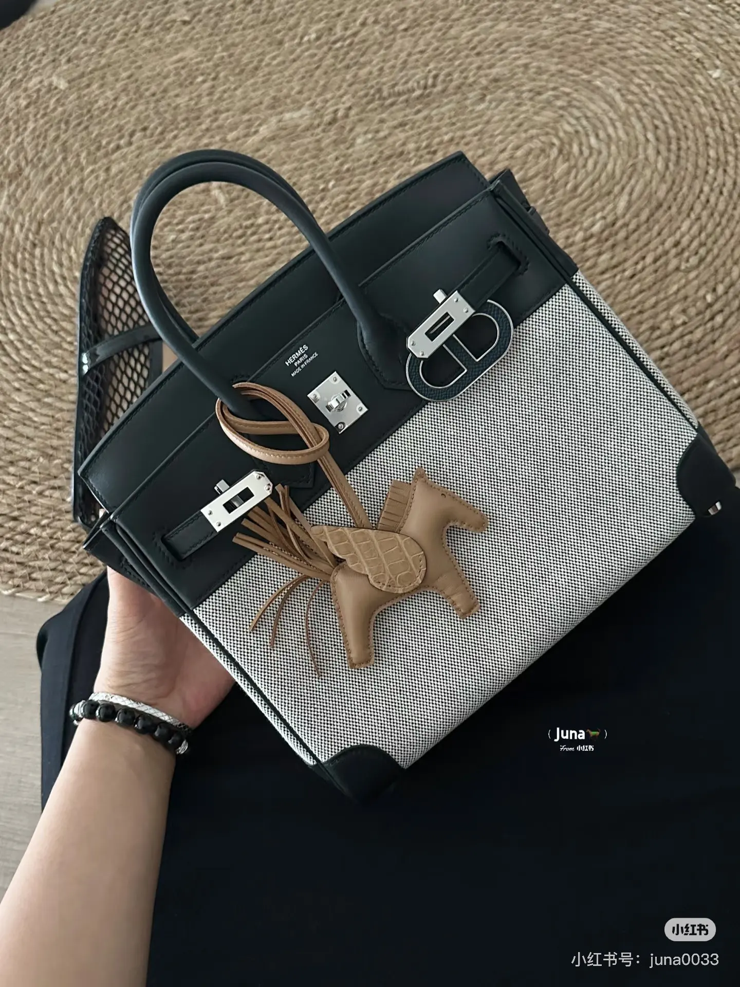Canvas & Leather Top-Handle Bag D59017776 — view 2