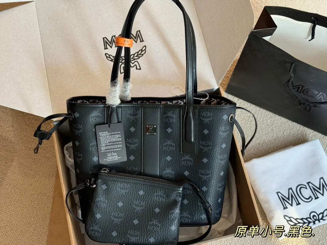 MCM Reversible Visetos Shopper Tote with Pouch D34518138 — view 12