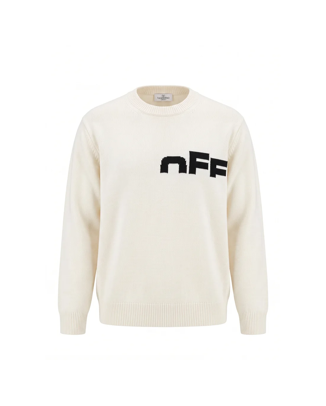 Logo Jacquard Wool Crew-Neck Sweater D20022159