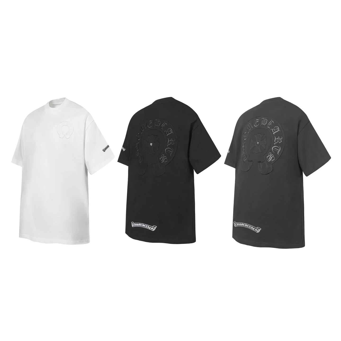 Horseshoe Patch Embroidered Cotton T-Shirt D10013706