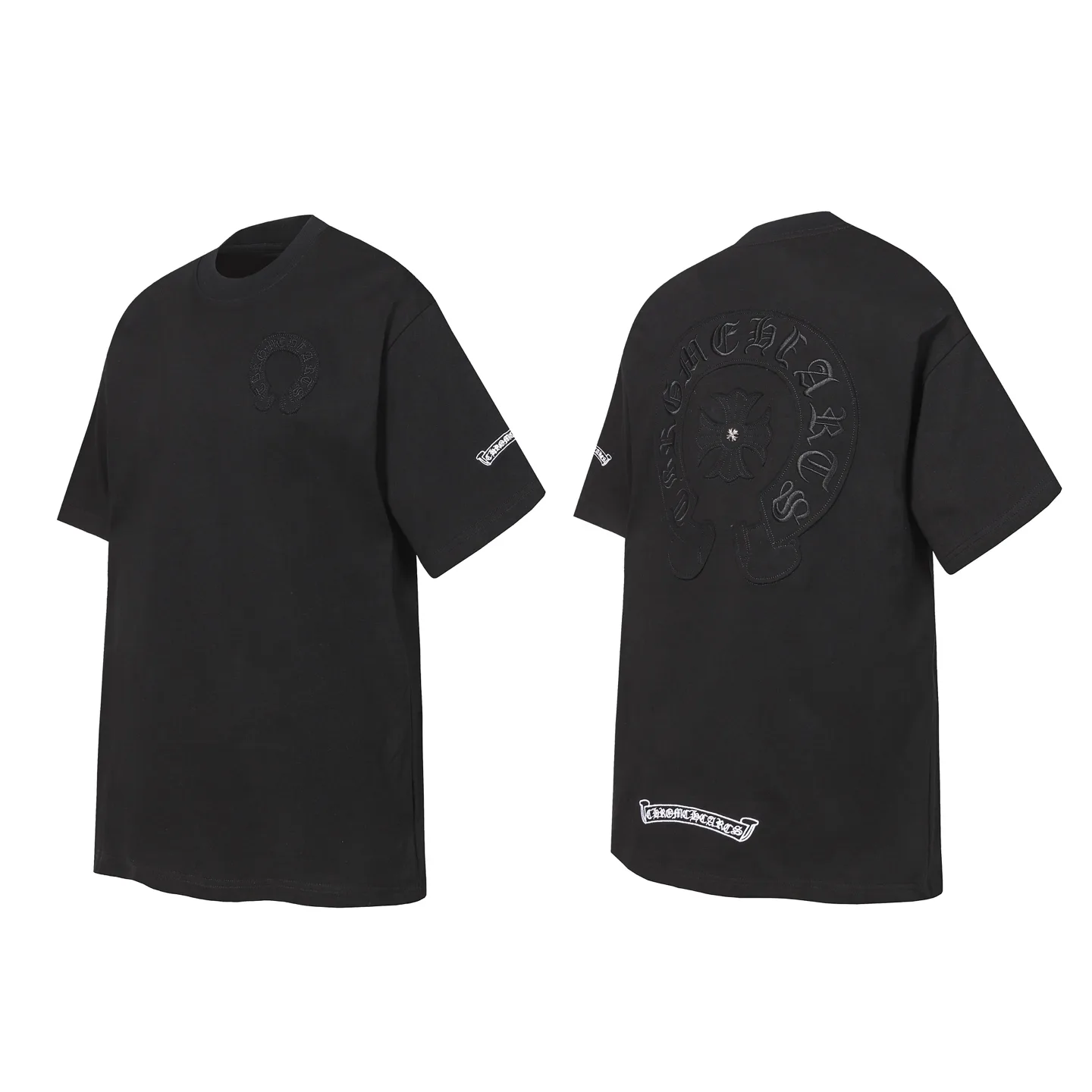 Horseshoe Patch Embroidered Cotton T-Shirt D10013706 — view 2