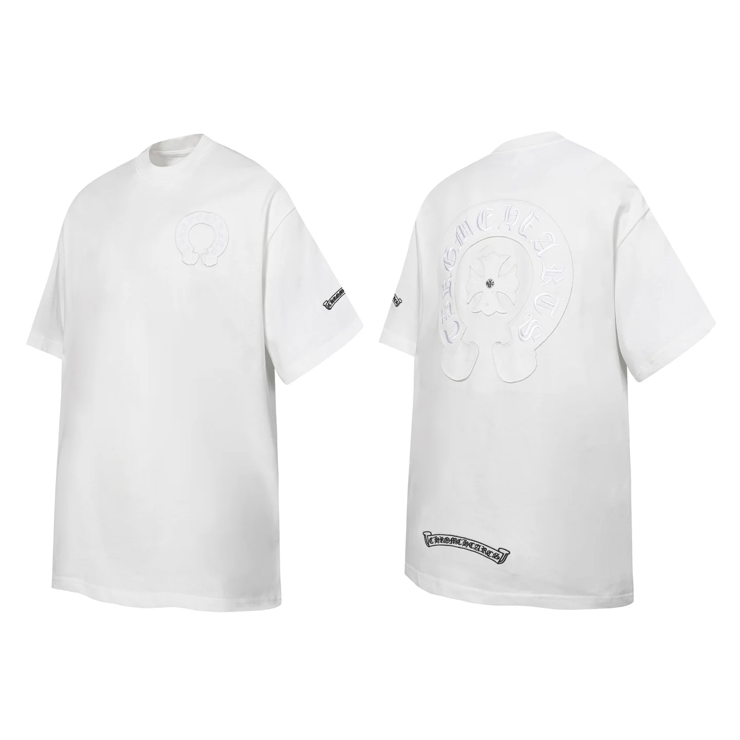 Horseshoe Patch Embroidered Cotton T-Shirt D10013706 — view 5