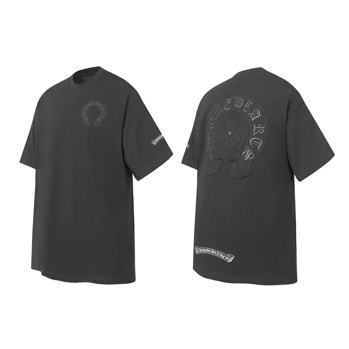Horseshoe Patch Embroidered Cotton T-Shirt D10013703