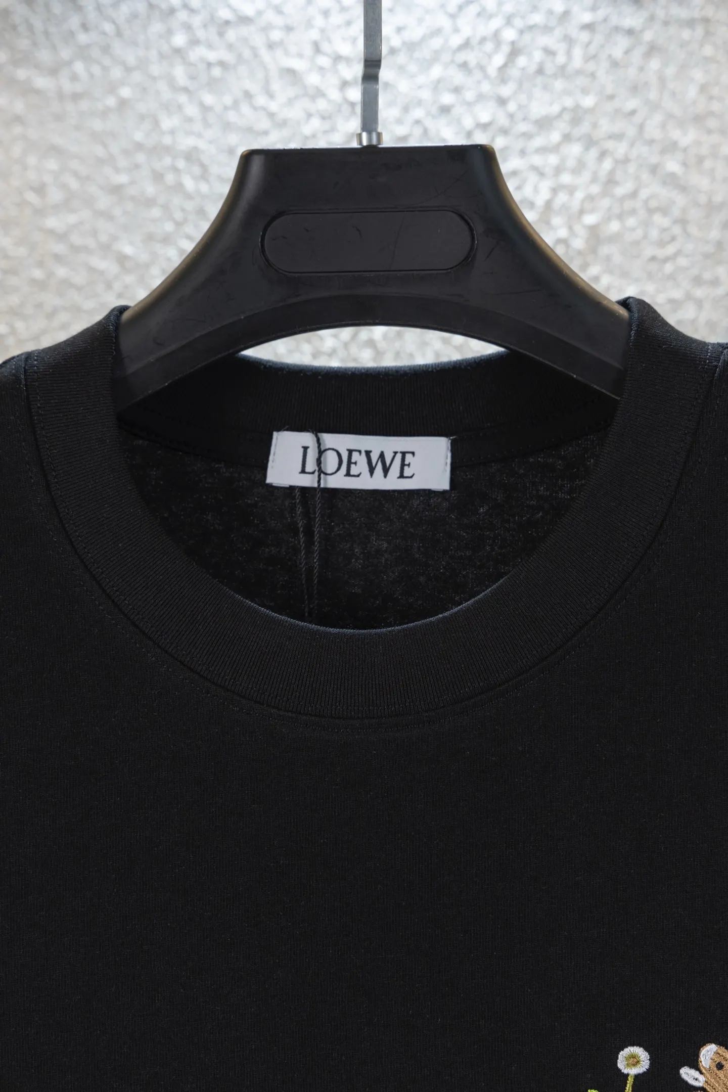 Rabbit Anagram Embroidered Cotton T-Shirt D10512232 — view 3