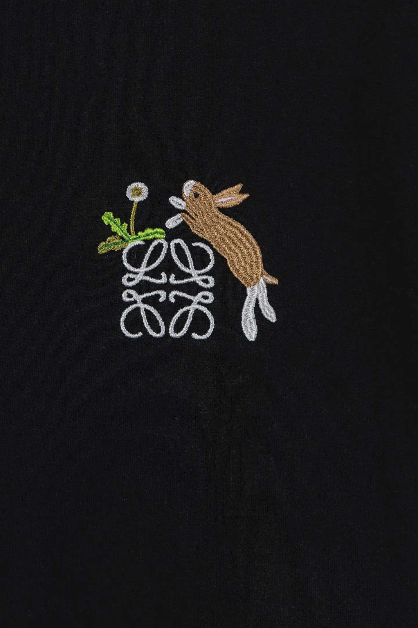 Rabbit Anagram Embroidered Cotton T-Shirt D10512232 — view 4