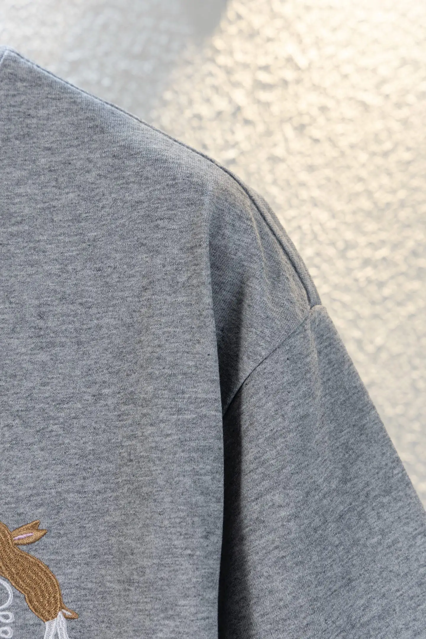 Rabbit Anagram Embroidered Cotton T-Shirt D10512231 — view 6