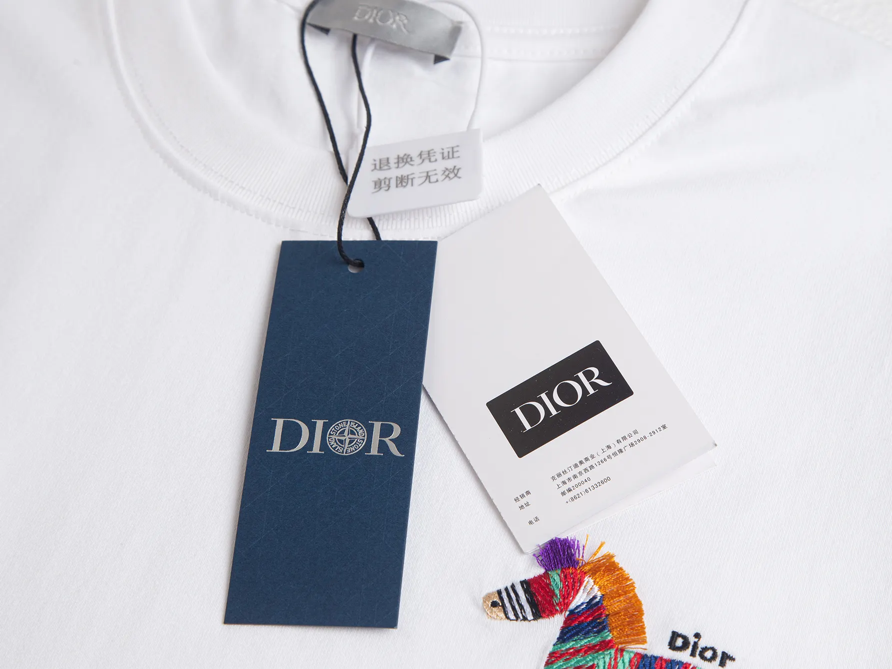 Embroidered Horse Logo Cotton T-Shirt D10515870 — view 4