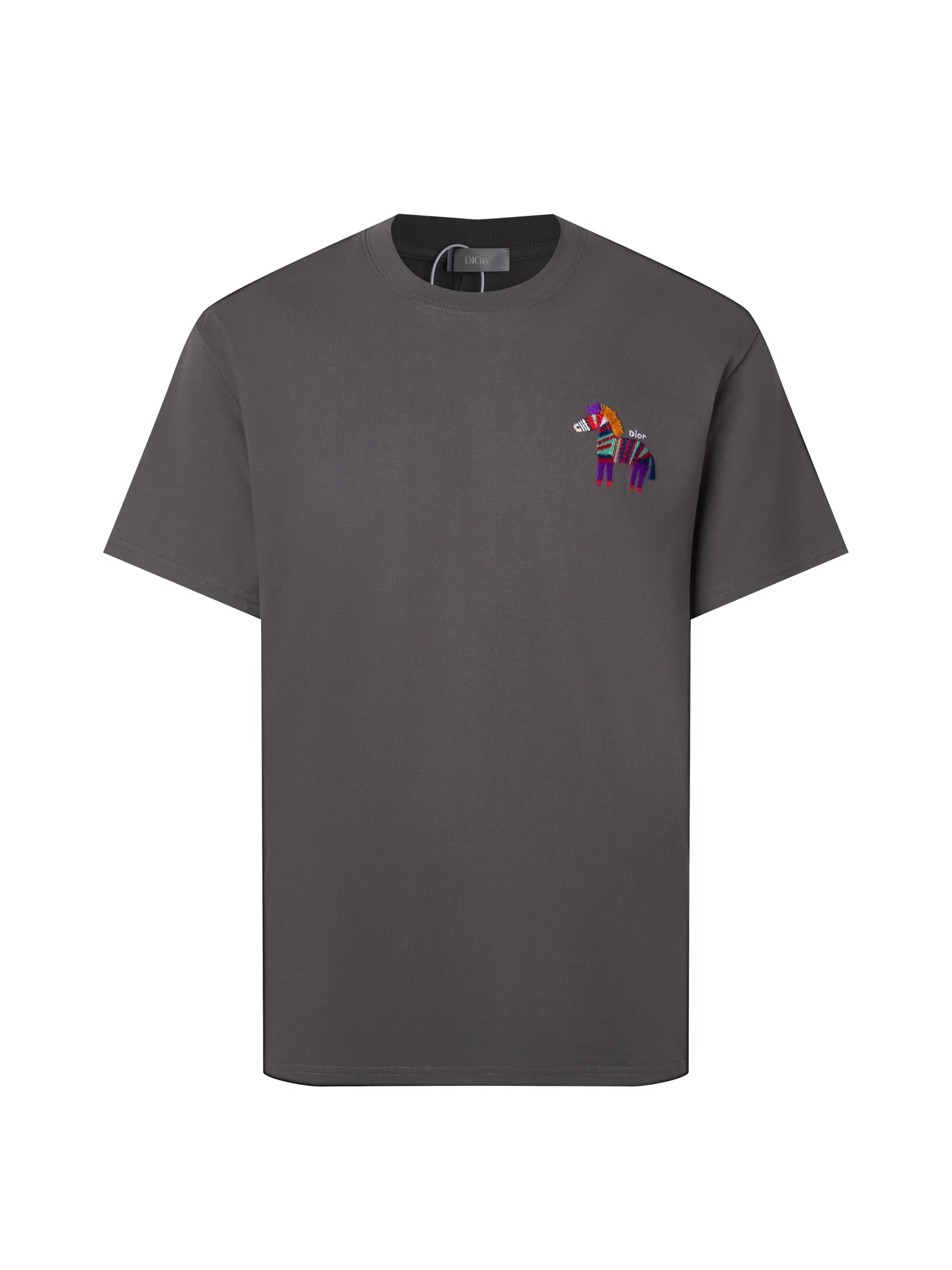 Embroidered Horse Logo Cotton T-Shirt D10515868