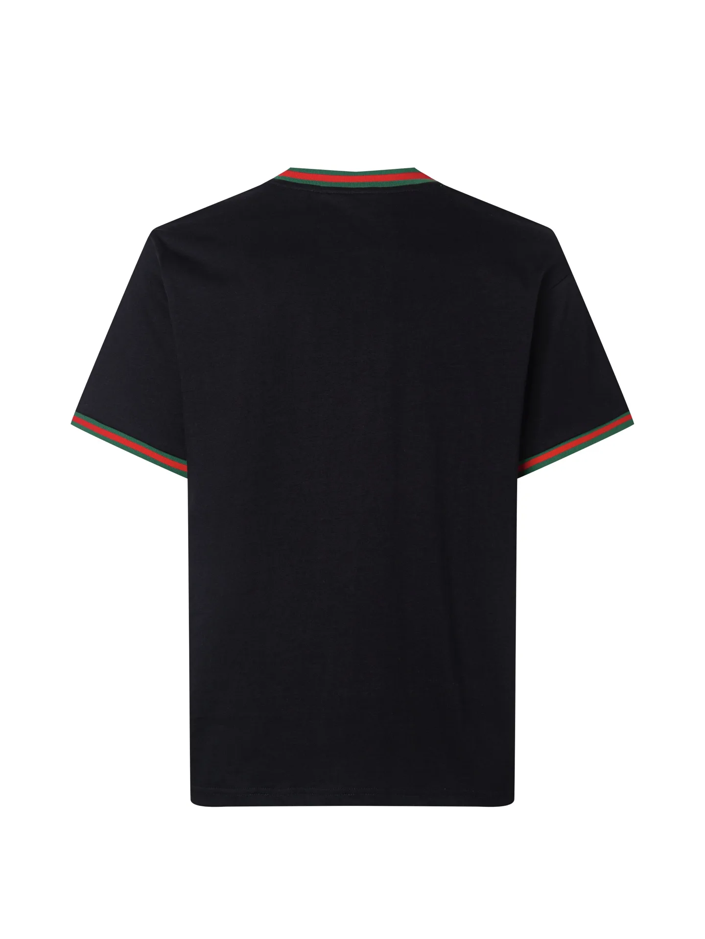 Web-Stripe Trim Mercerized Cotton T-Shirt D10515894 — view 2