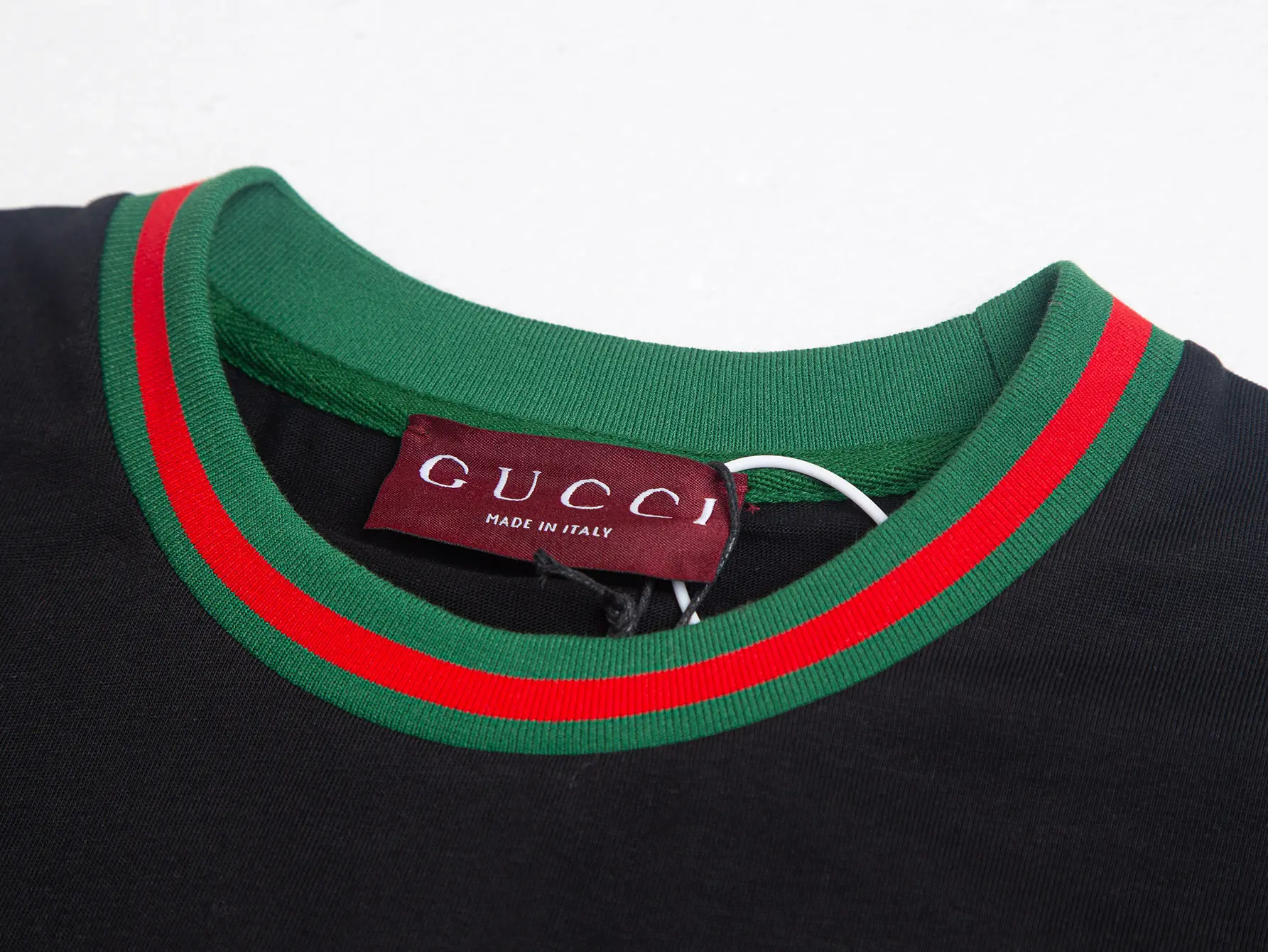 Web-Stripe Trim Mercerized Cotton T-Shirt D10515894 — view 4