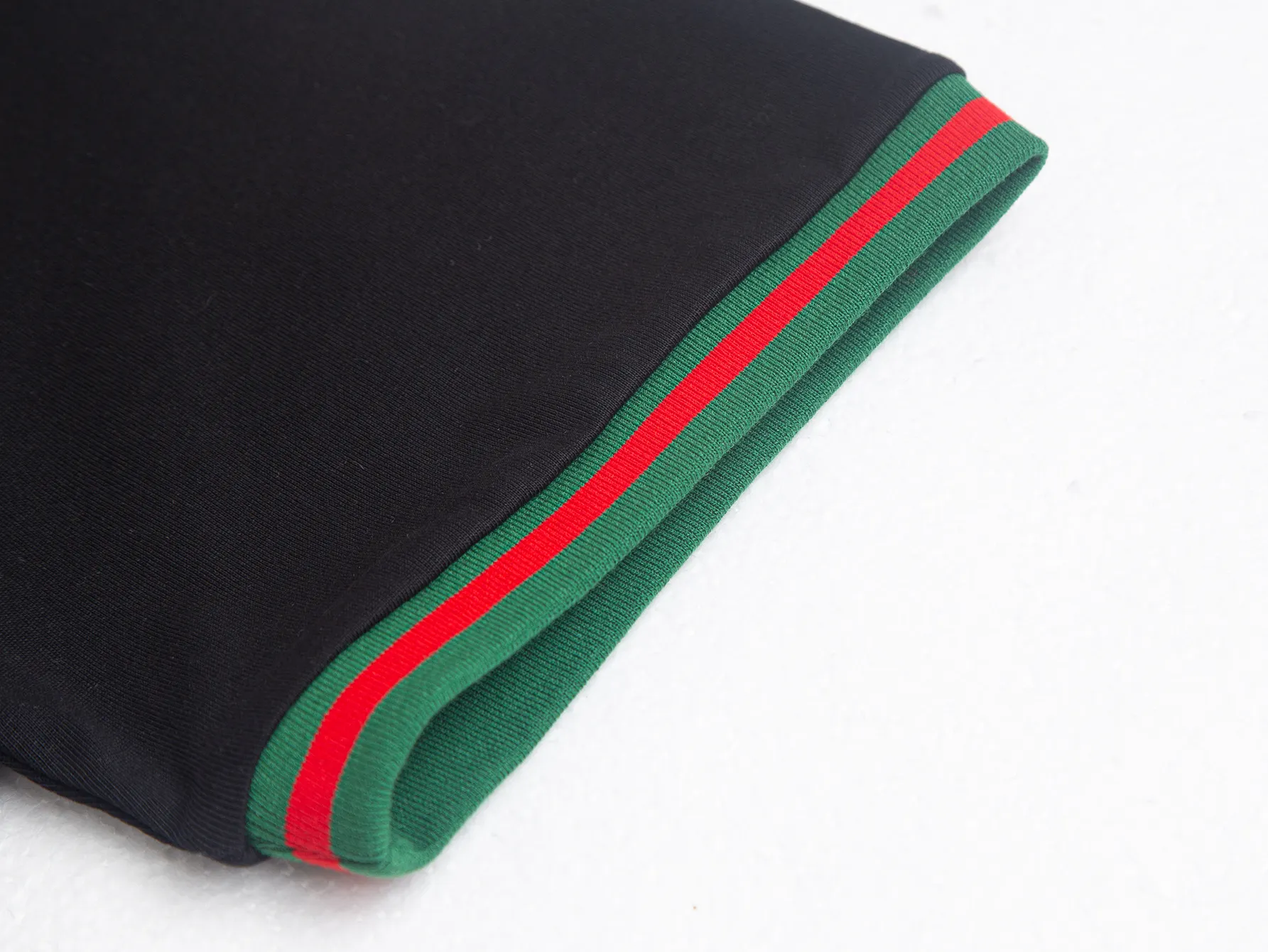 Web-Stripe Trim Mercerized Cotton T-Shirt D10515894 — view 6