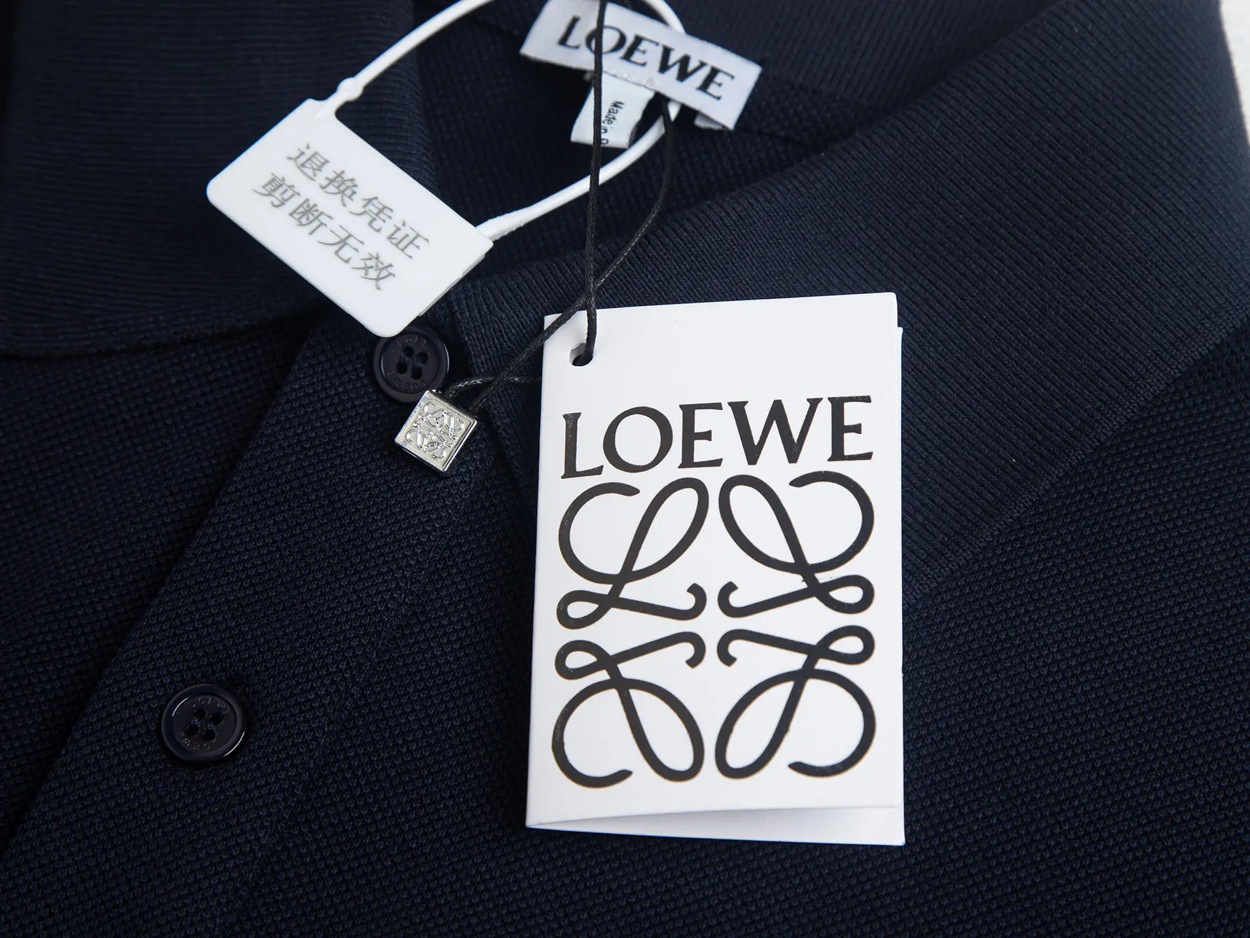 Anagram Embroidered Cotton-Piqué Polo Shirt D10515777 — view 7