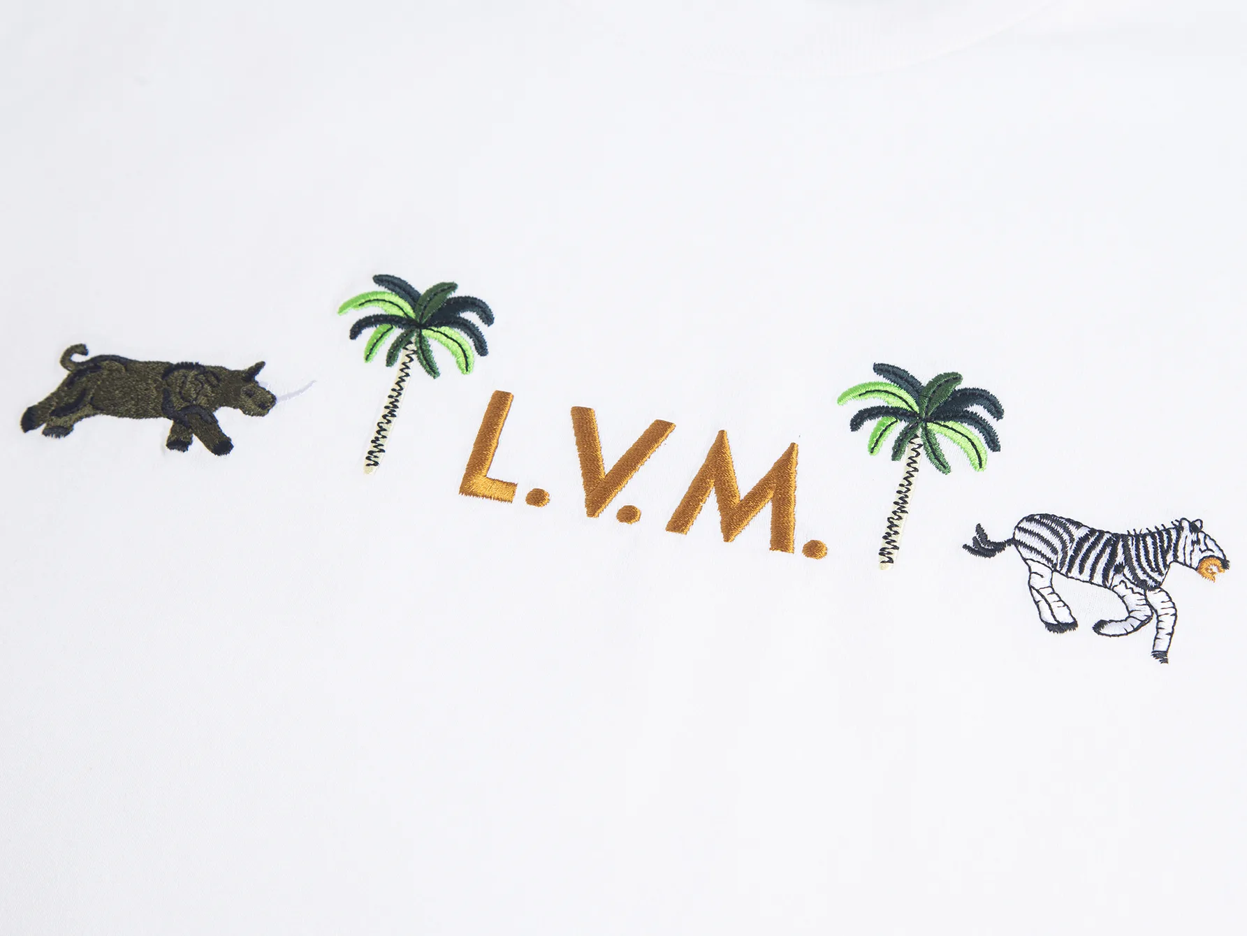 Embroidered Animal Logo Cotton T-Shirt D10515913 — view 3